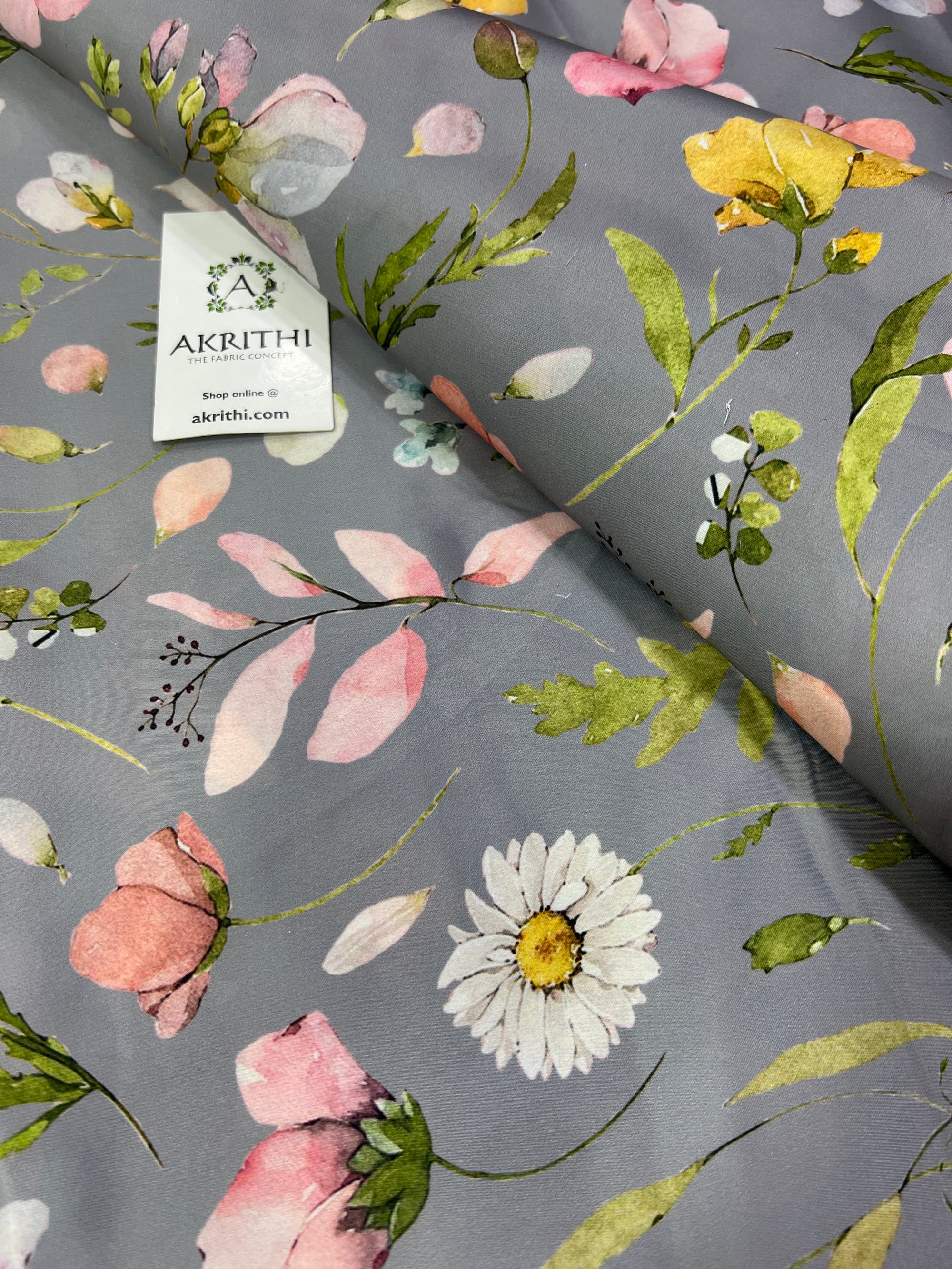 Digital printed modal satin fabric