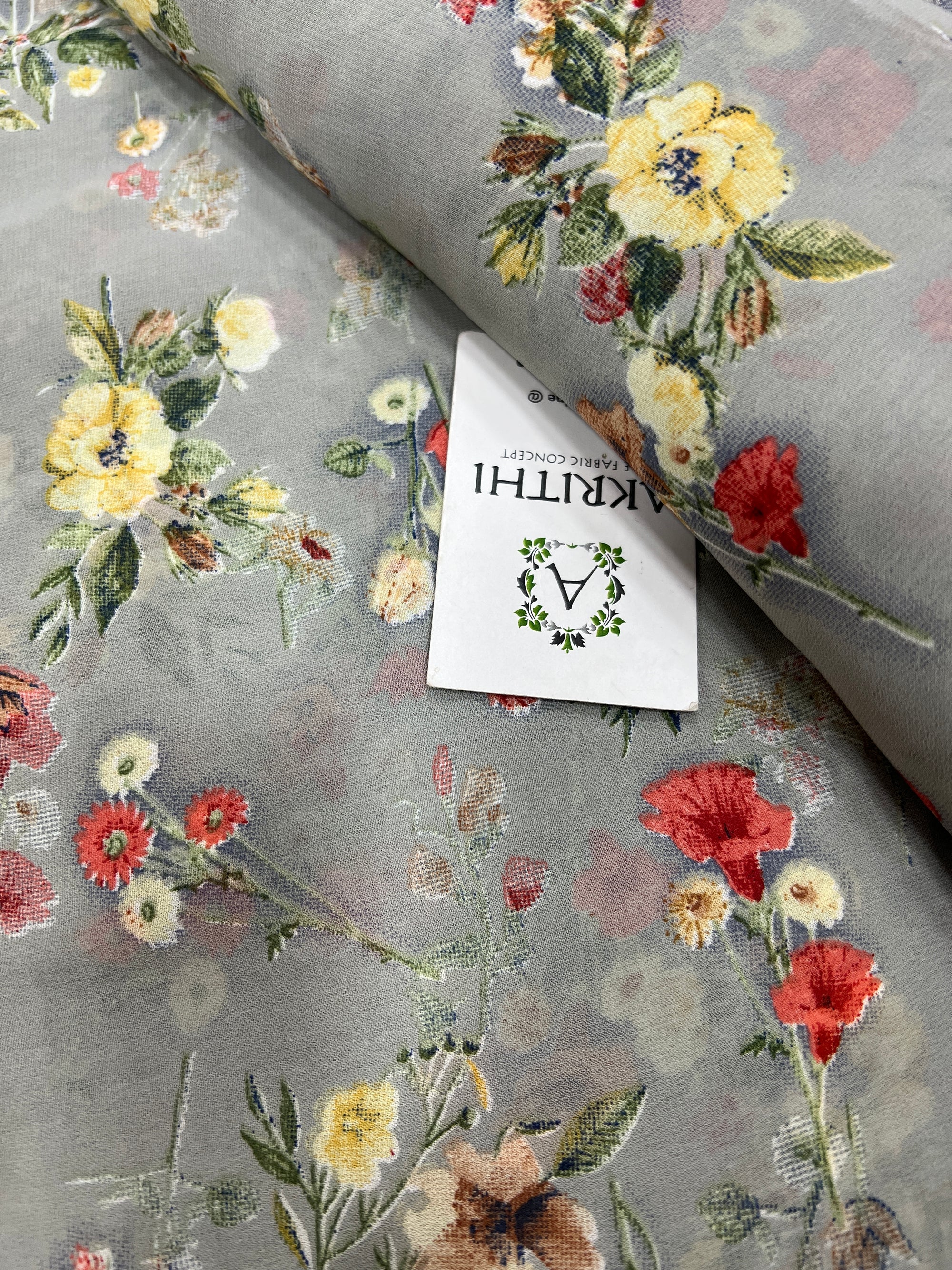 Floral printed georgette fabric