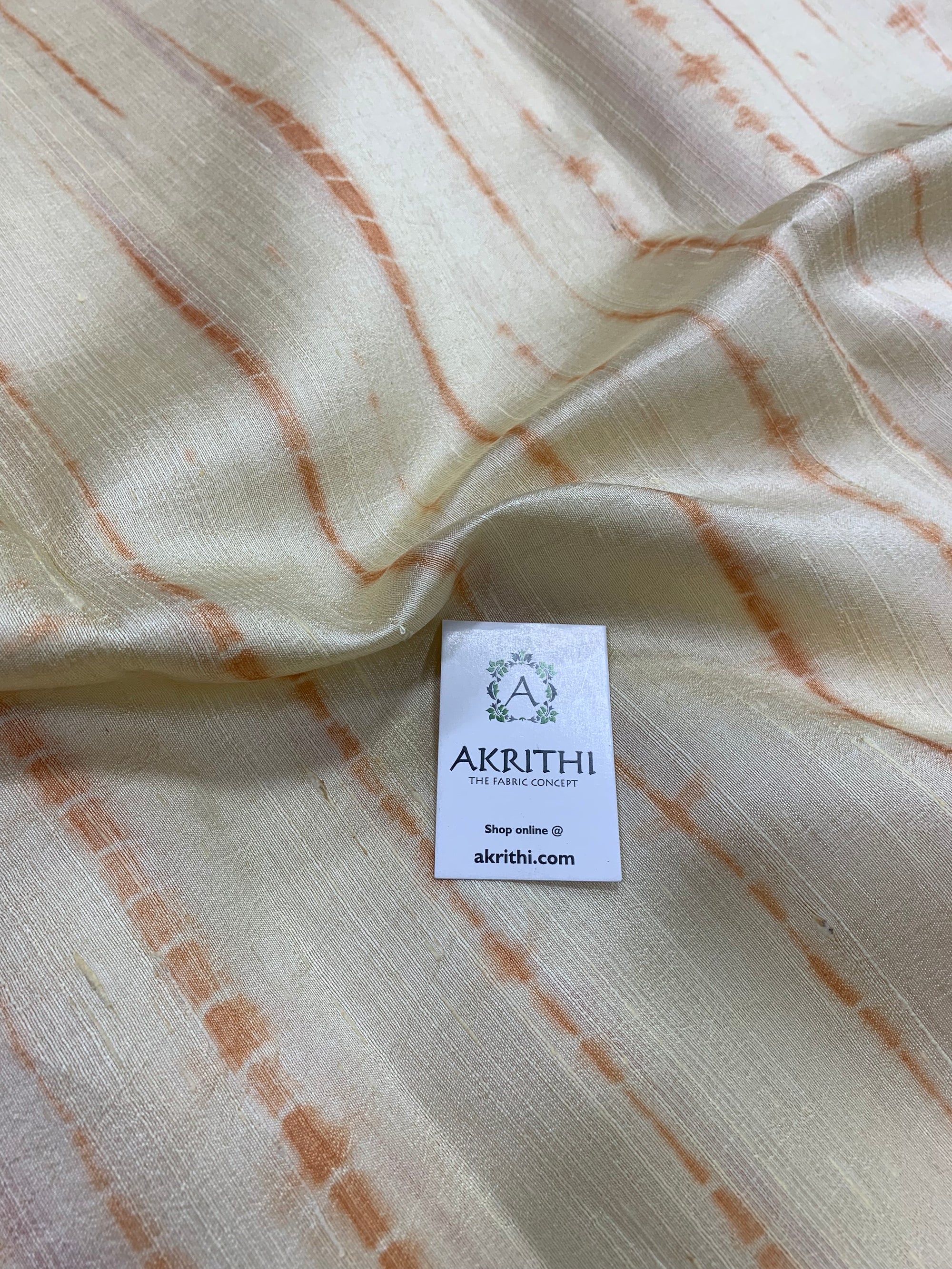Shibori tie and dye pure raw silk kurta