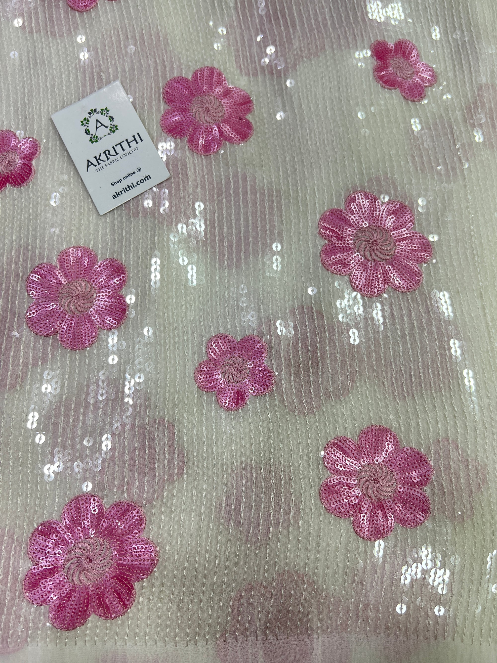 Embroidery on georgette fabric