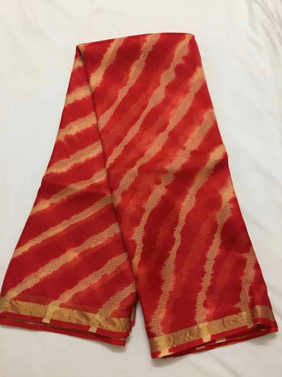 Pure kota silk leheriya saree