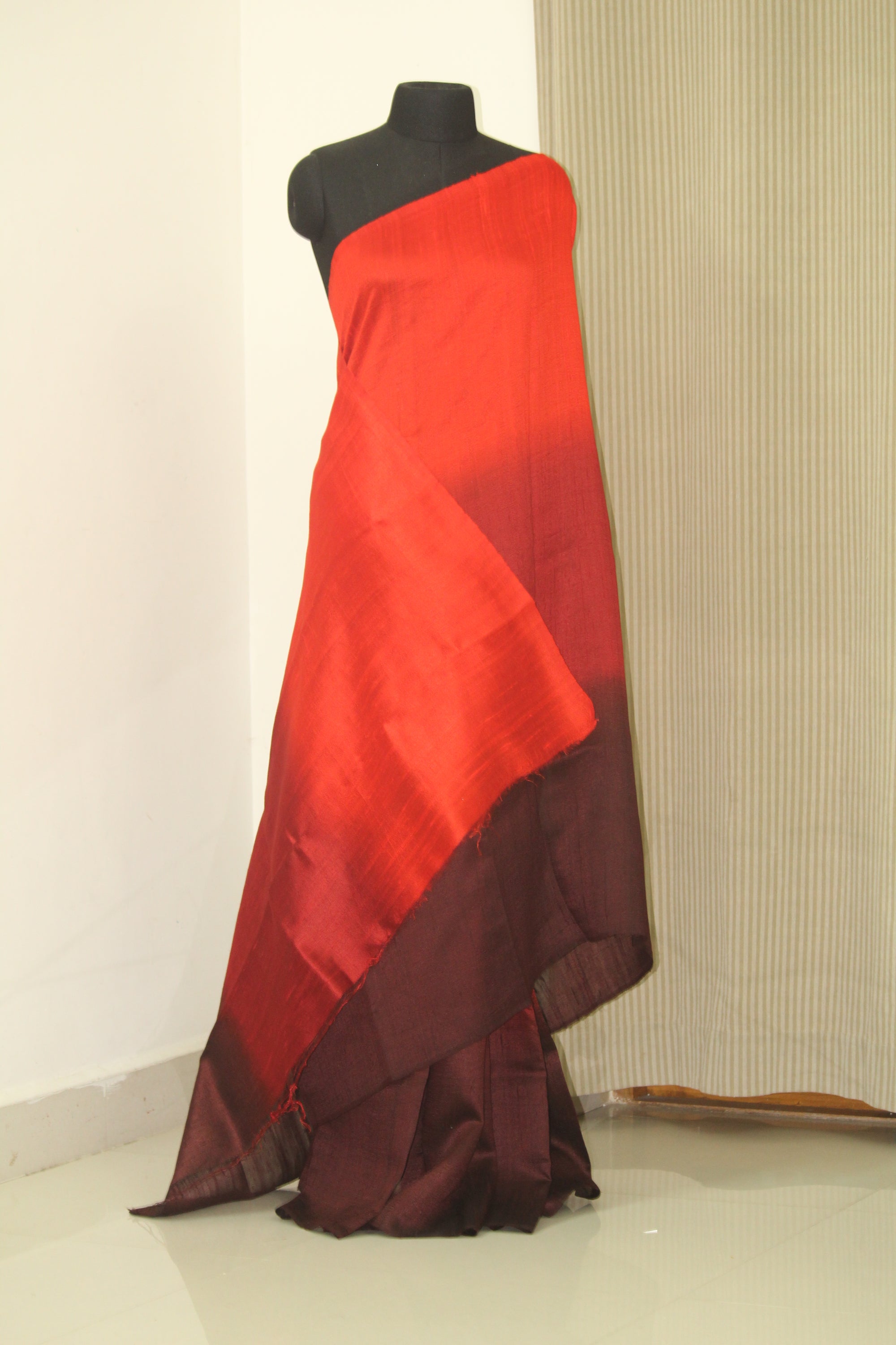 Dupion pure raw silk saree