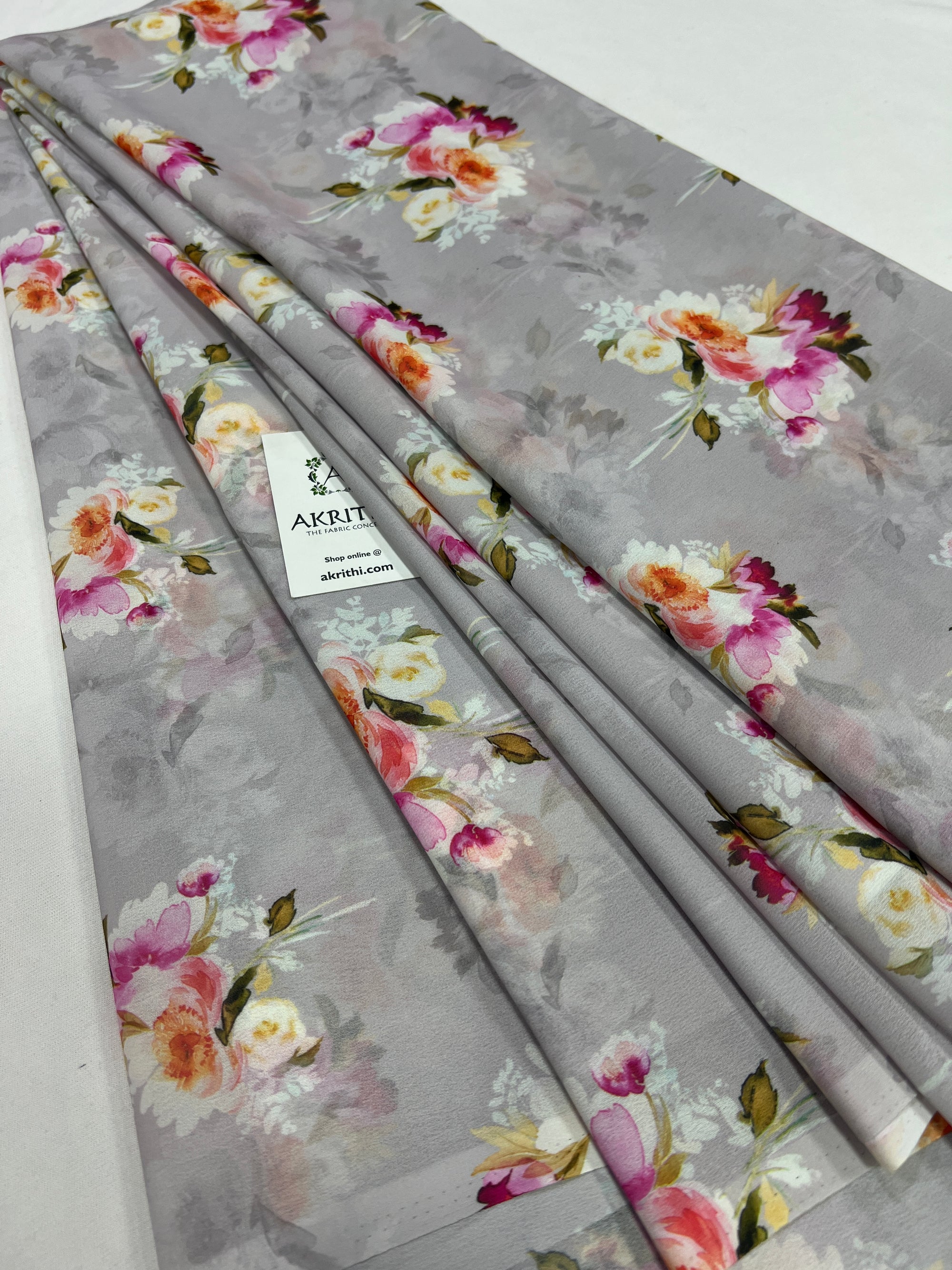 Digital printed georgette saree