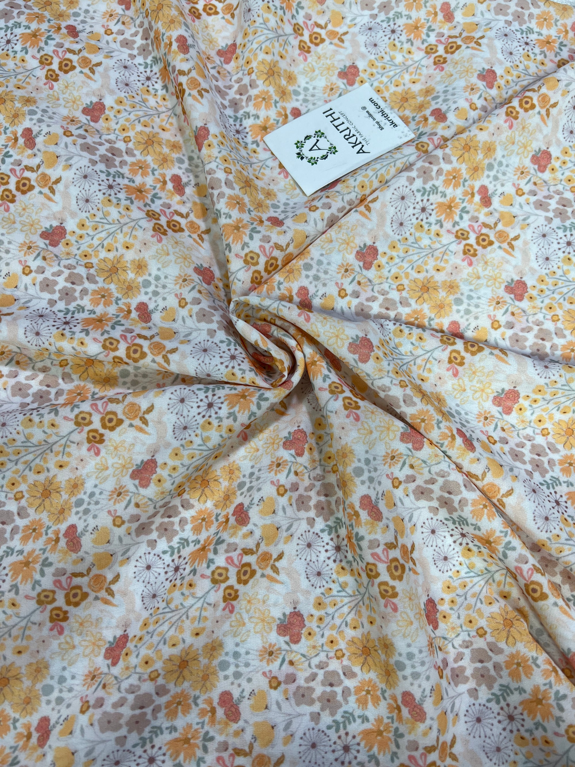 Digital floral printed georgette fabric