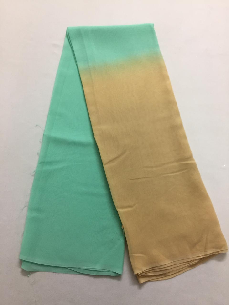 Double shaded georgette saree