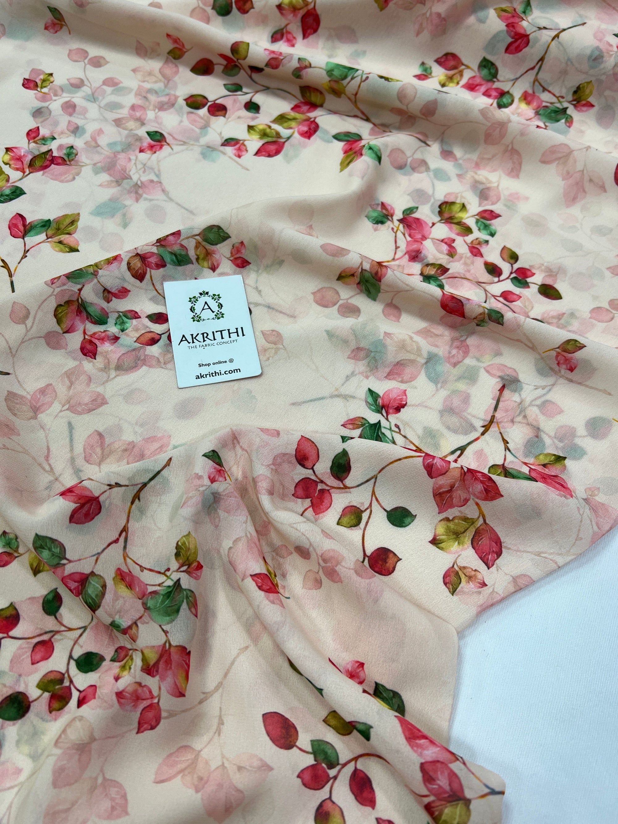 Digital floral printed georgette fabric