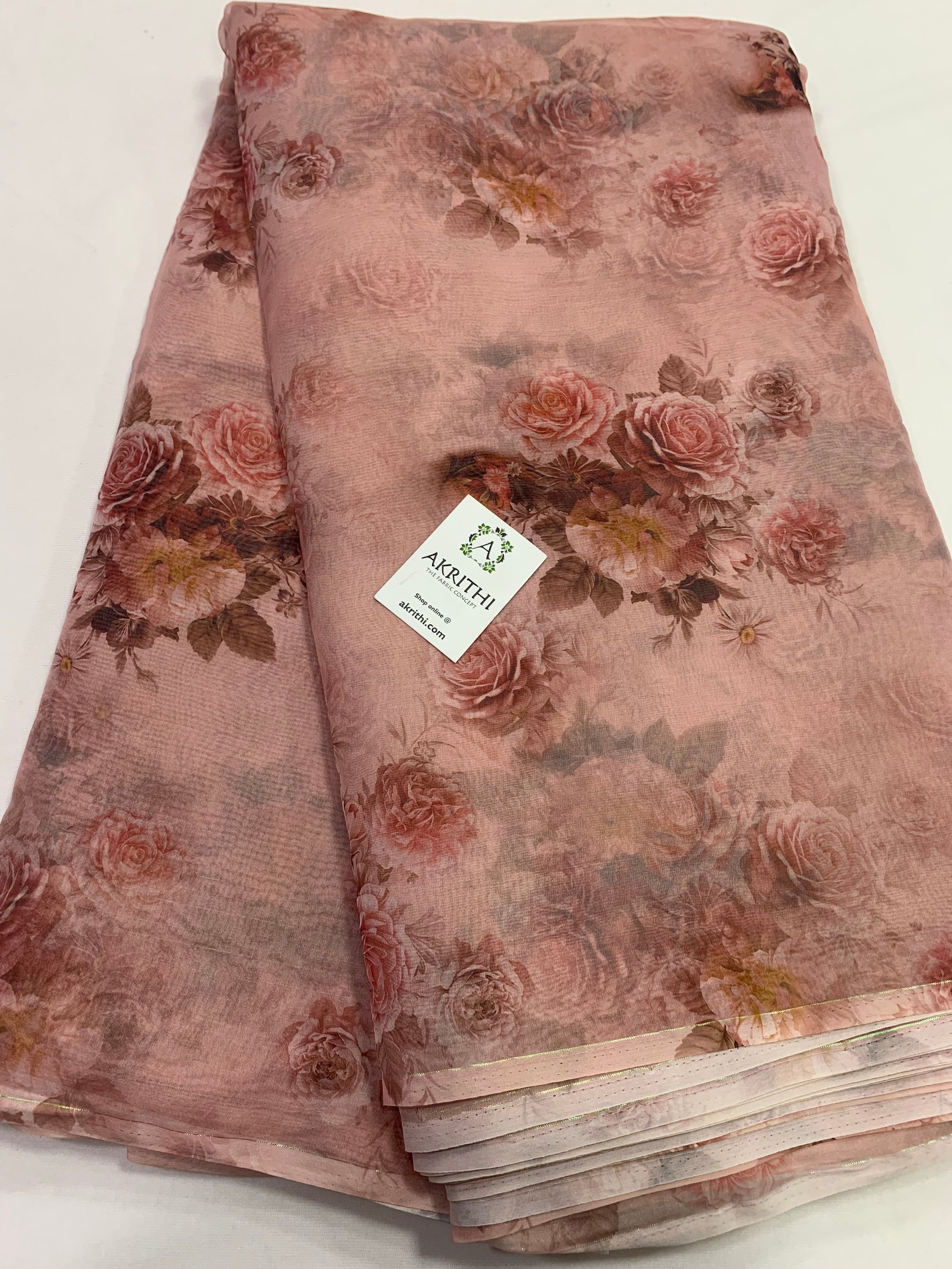 Digital floral Printed organza fabric