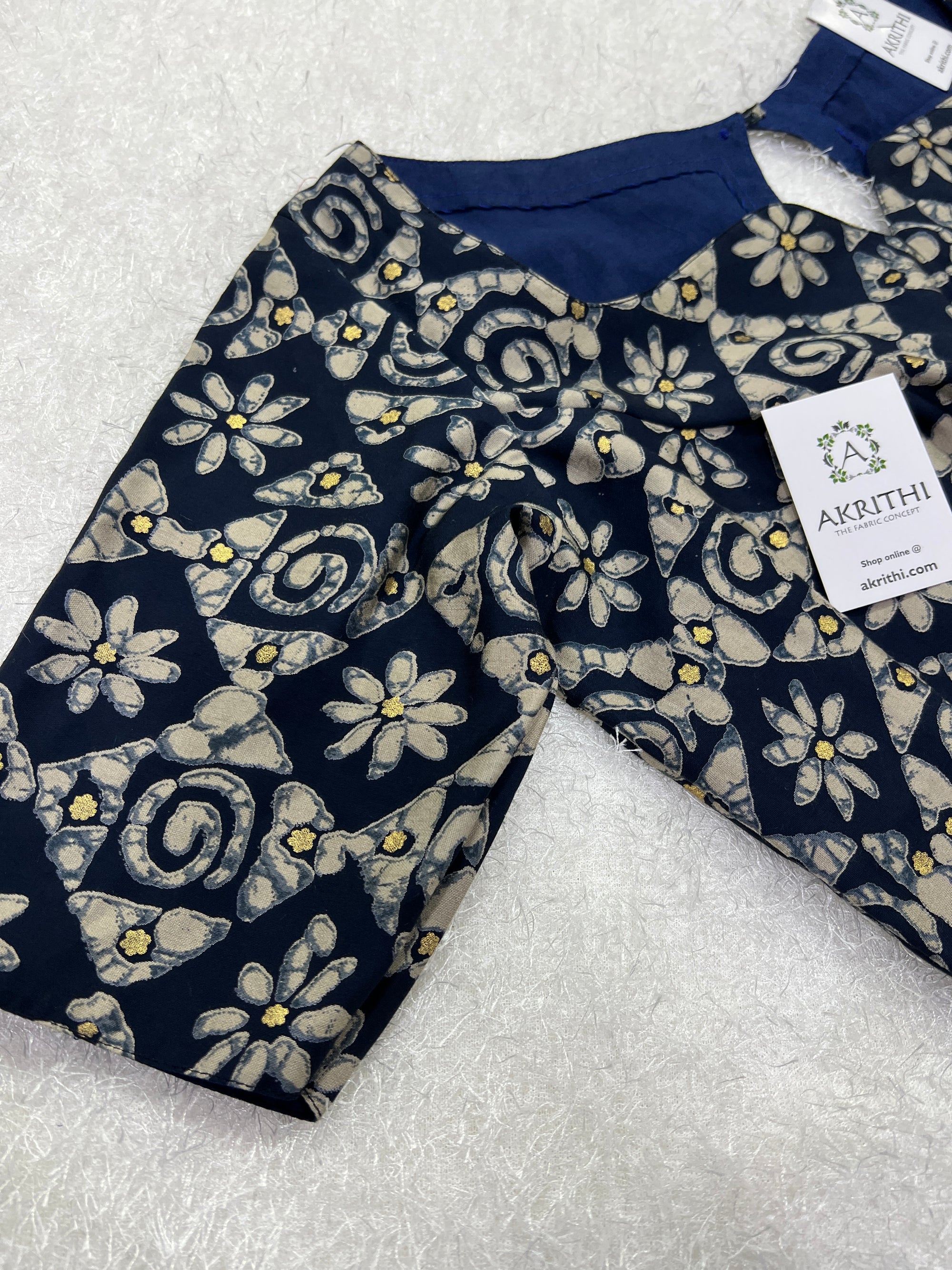 Printed eri silk blouse