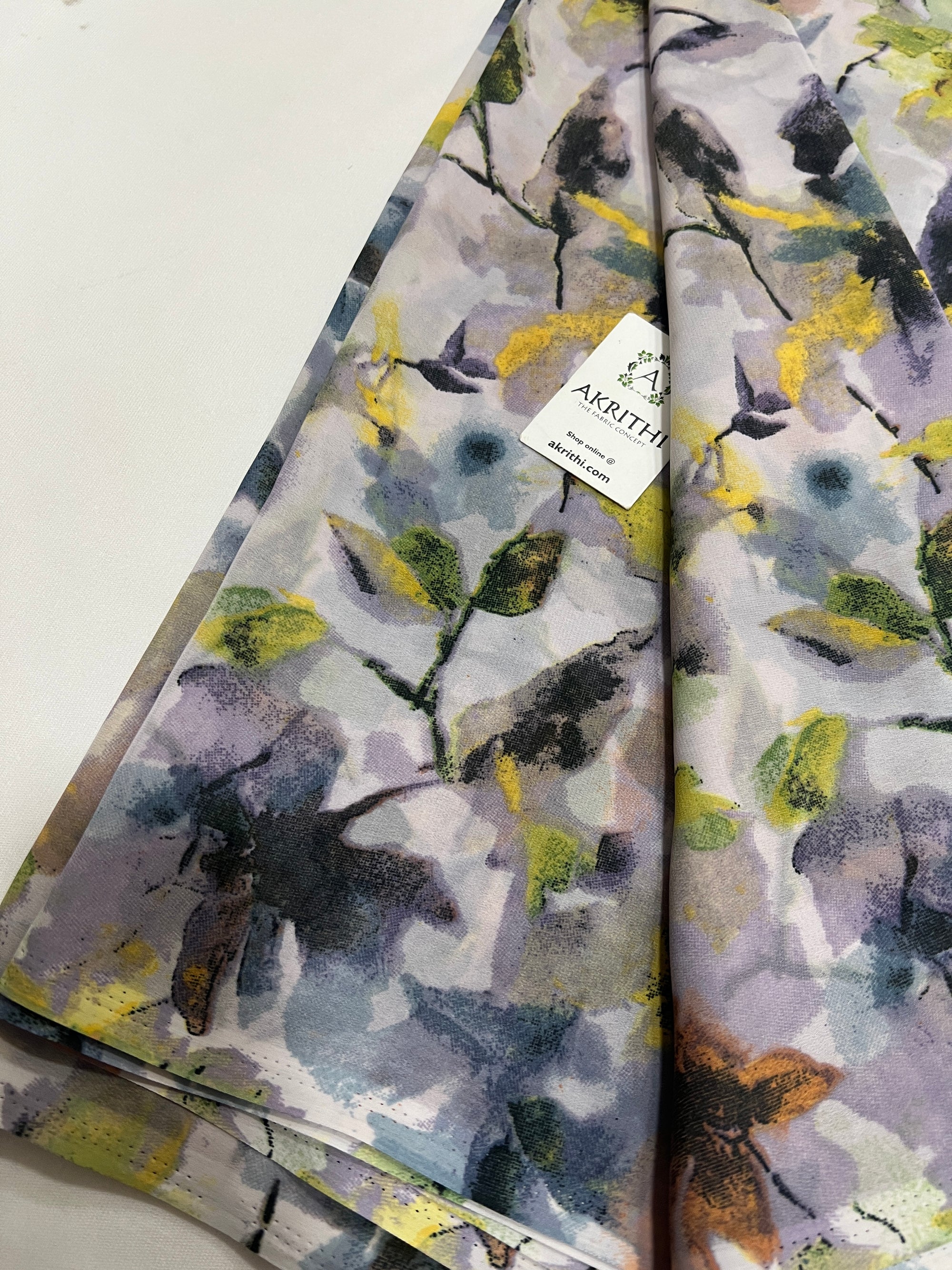 Digital floral printed georgette fabric