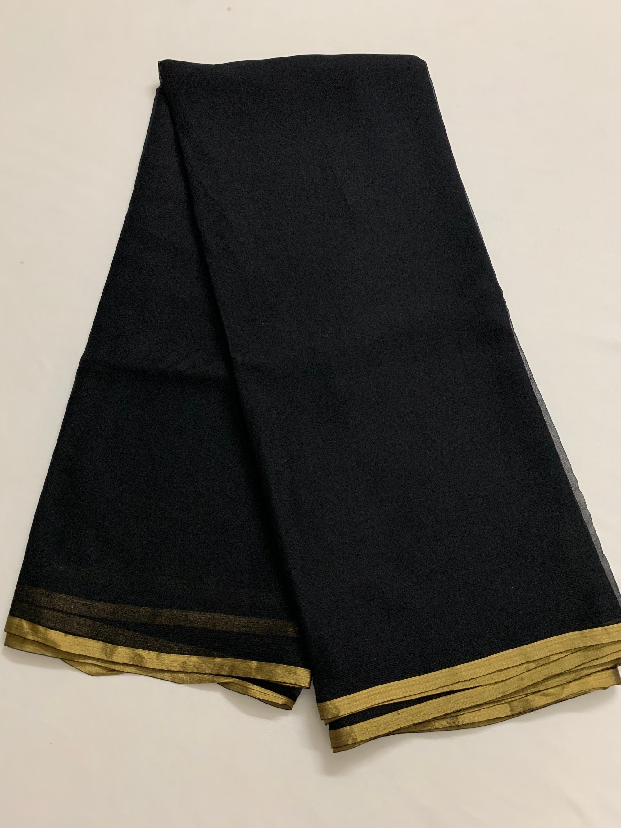 Pure silk chiffon saree