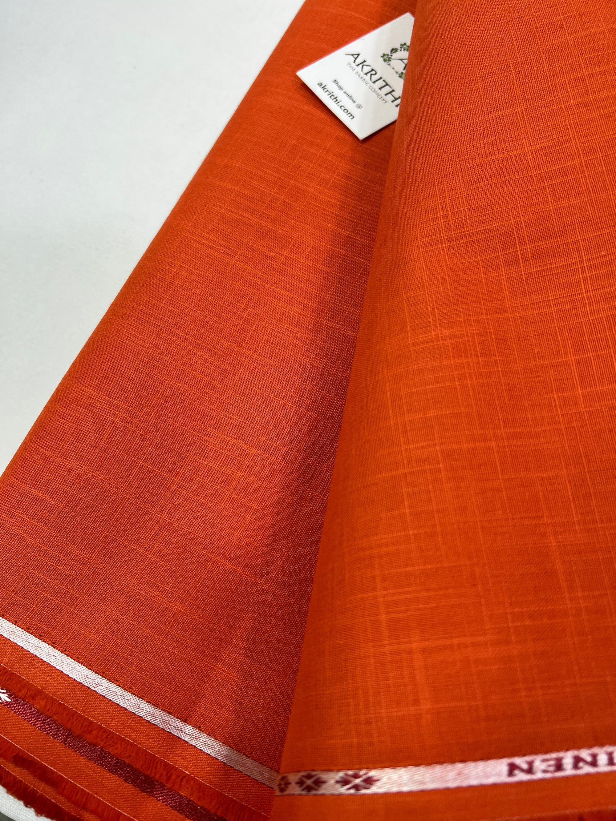 Plain cotton linen fabric