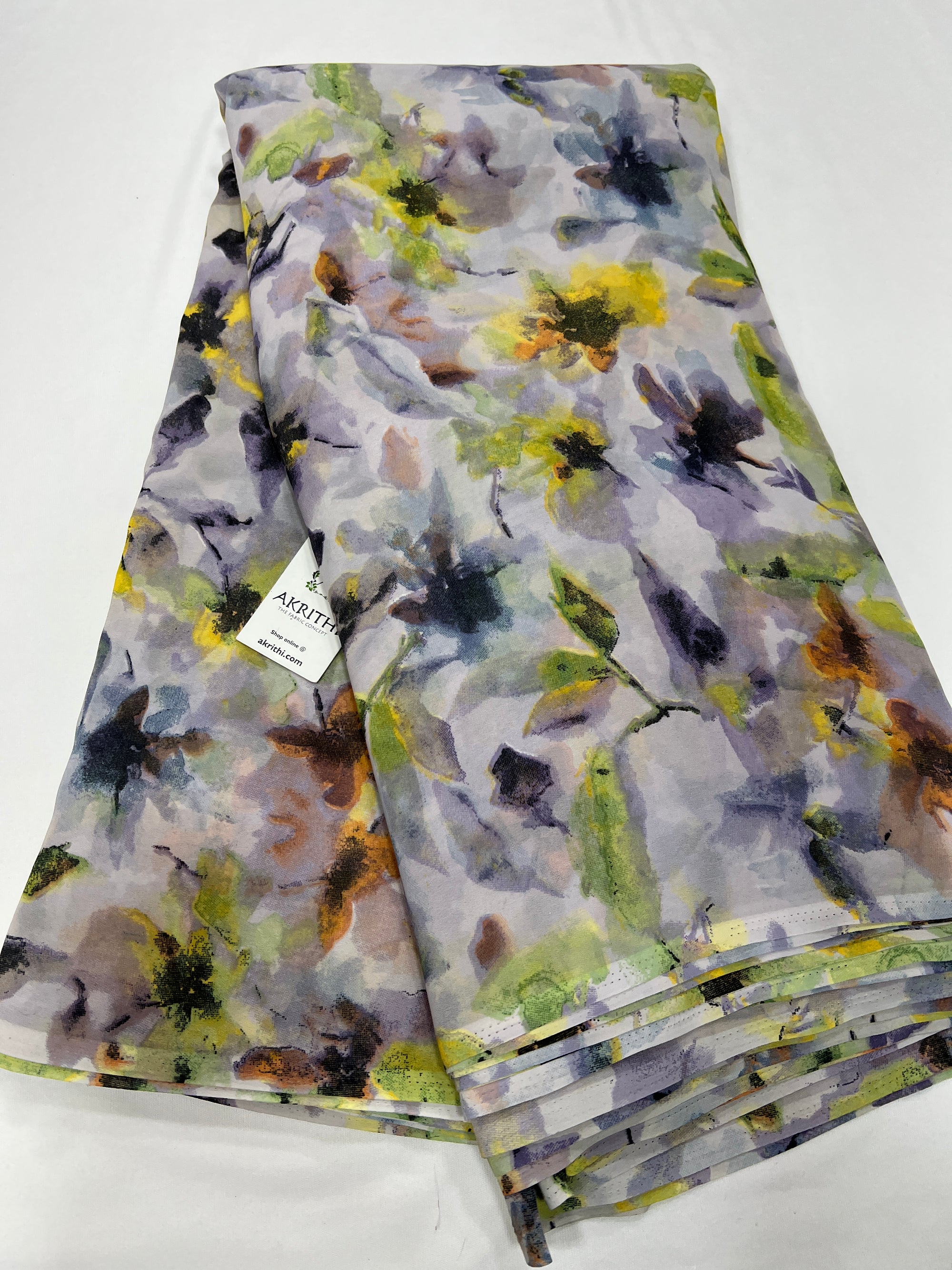 Floral printed georgette fabric