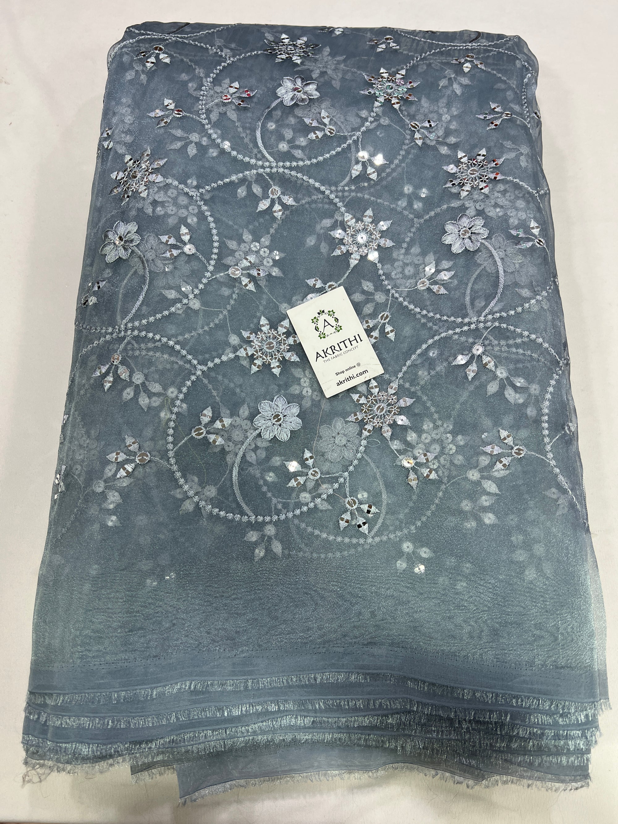 Embroidery on Organza fabric