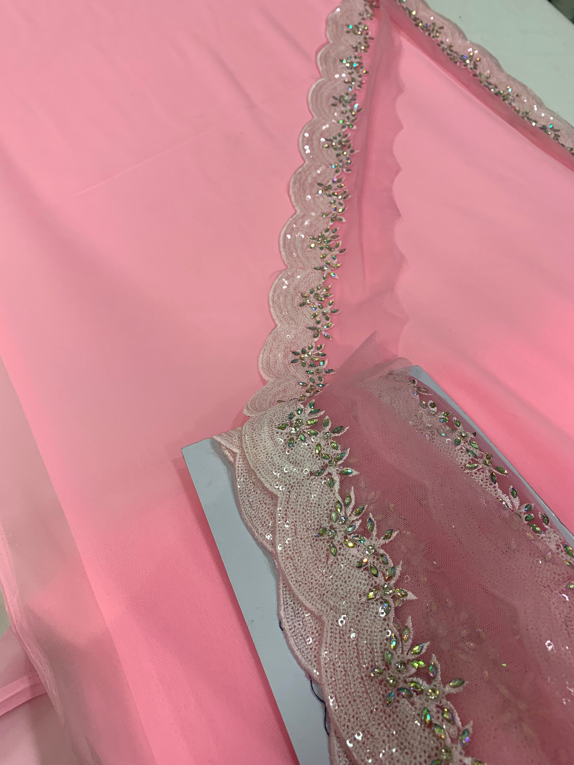 Georgette saree with lace