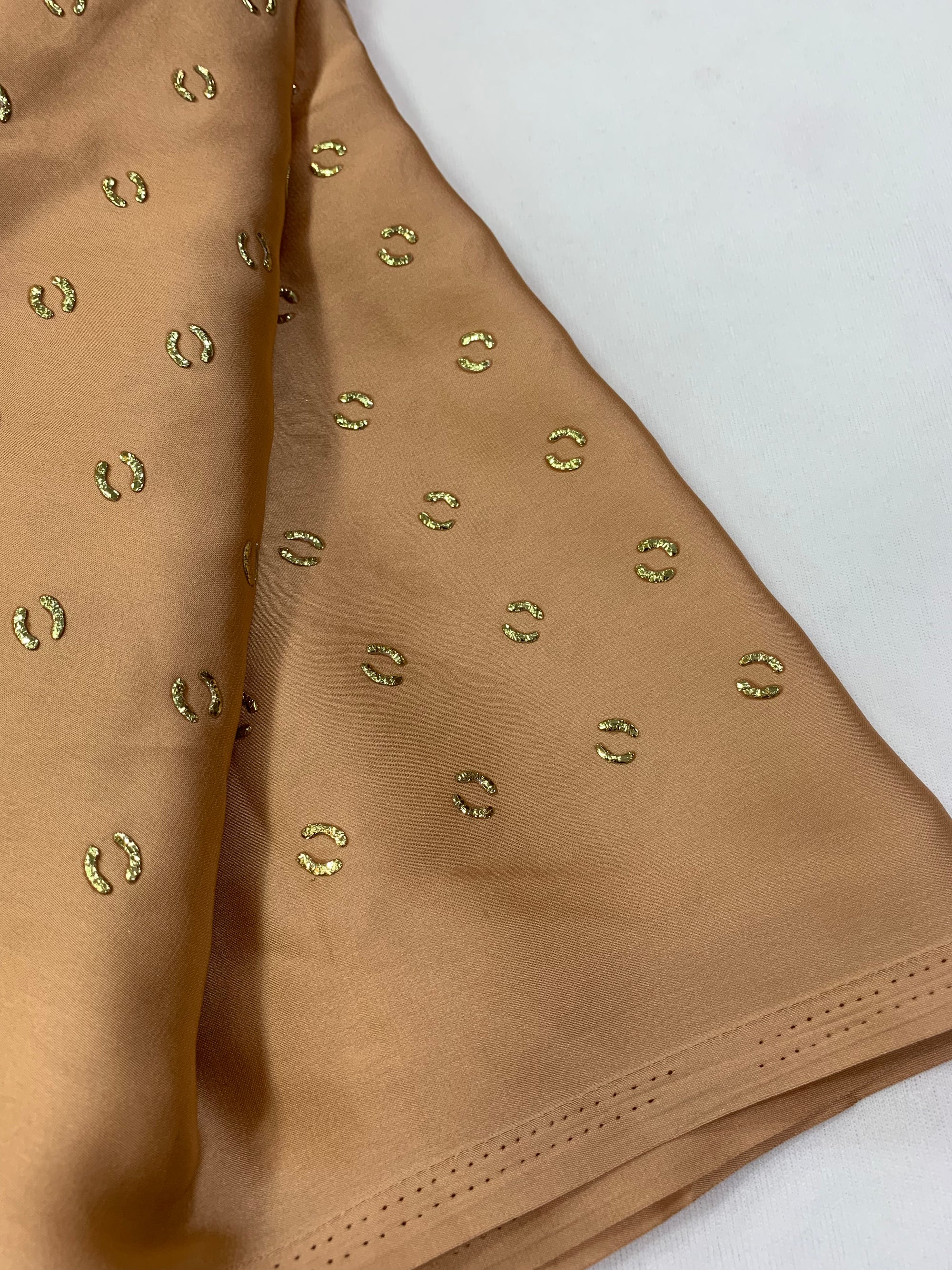 Foil Printed foil semi silk fabric