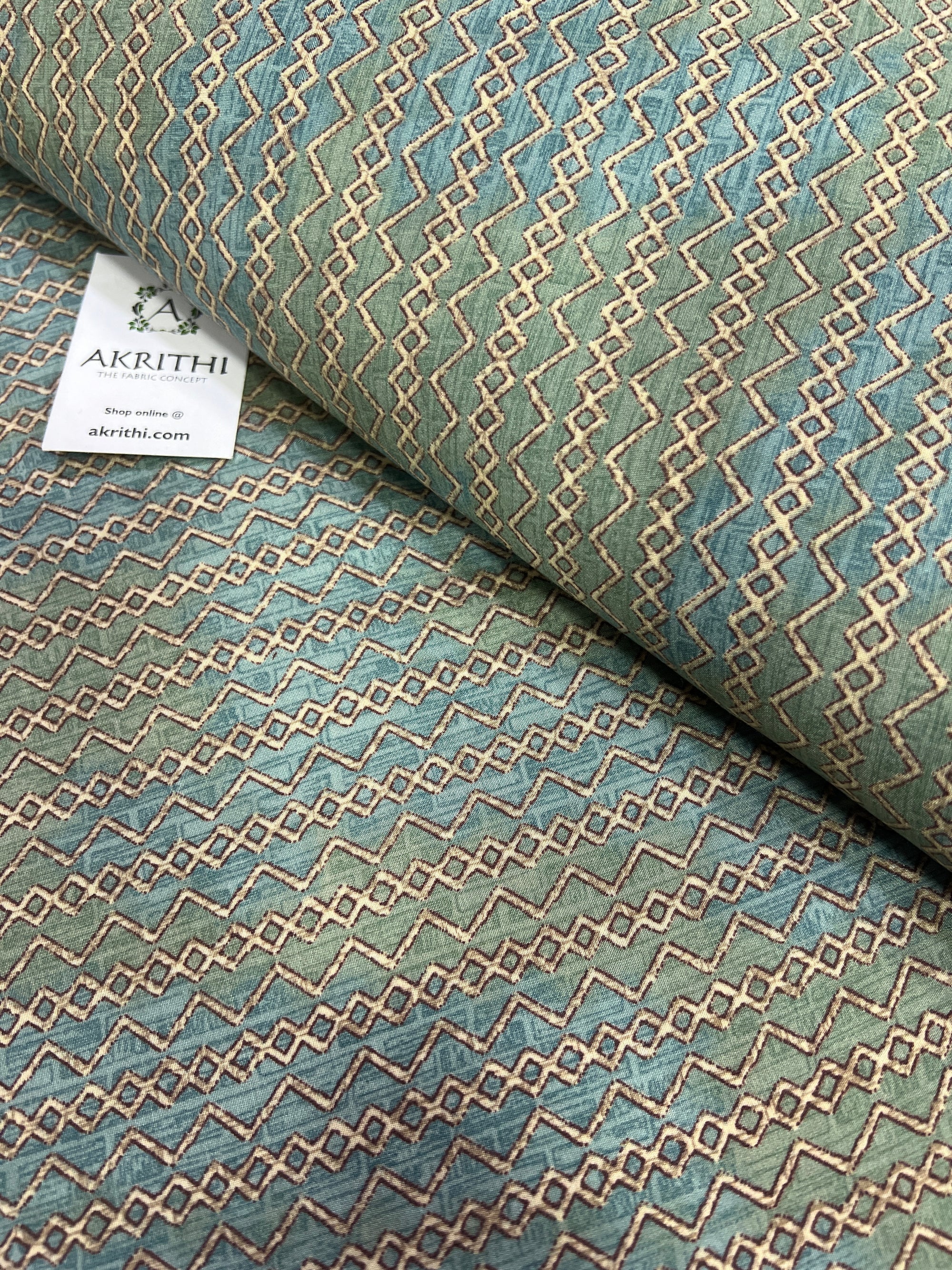 Digital printed silk fabric