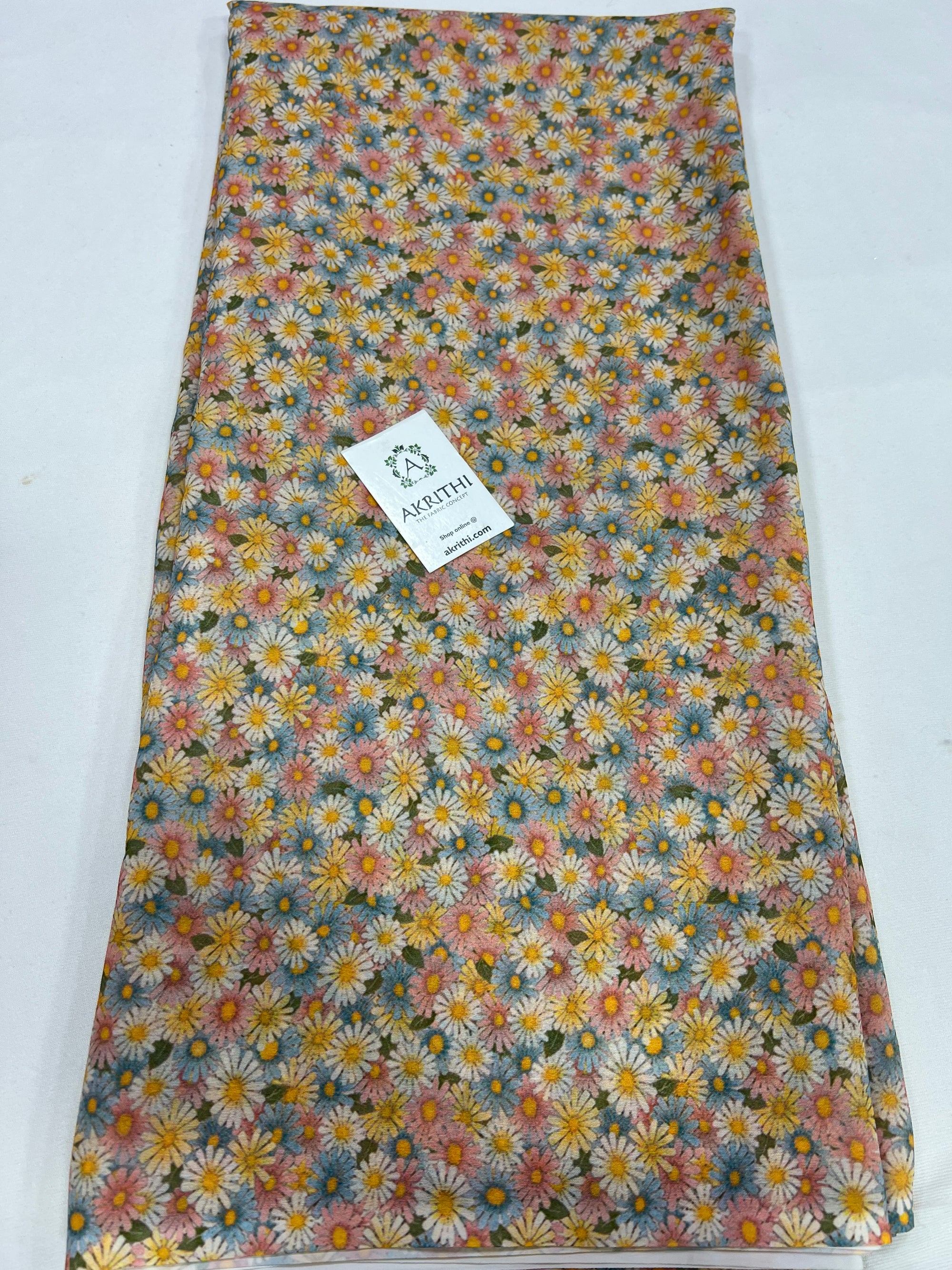 Digital floral printed georgette fabric