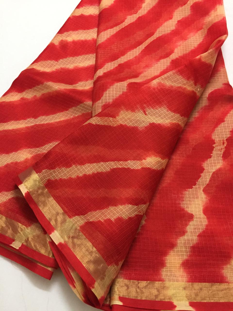 Pure kota silk leheriya saree
