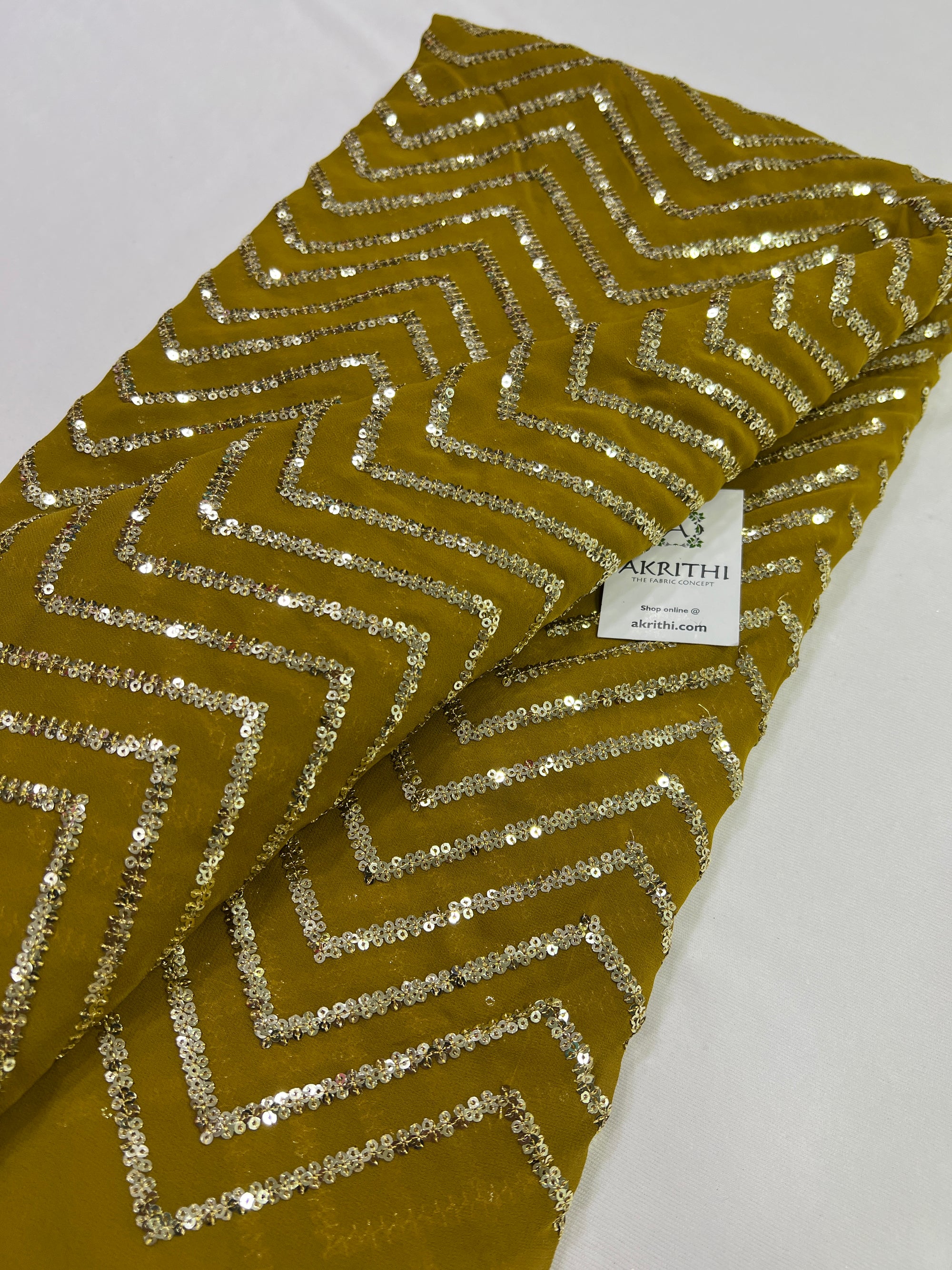 Embroidery on georgette fabric