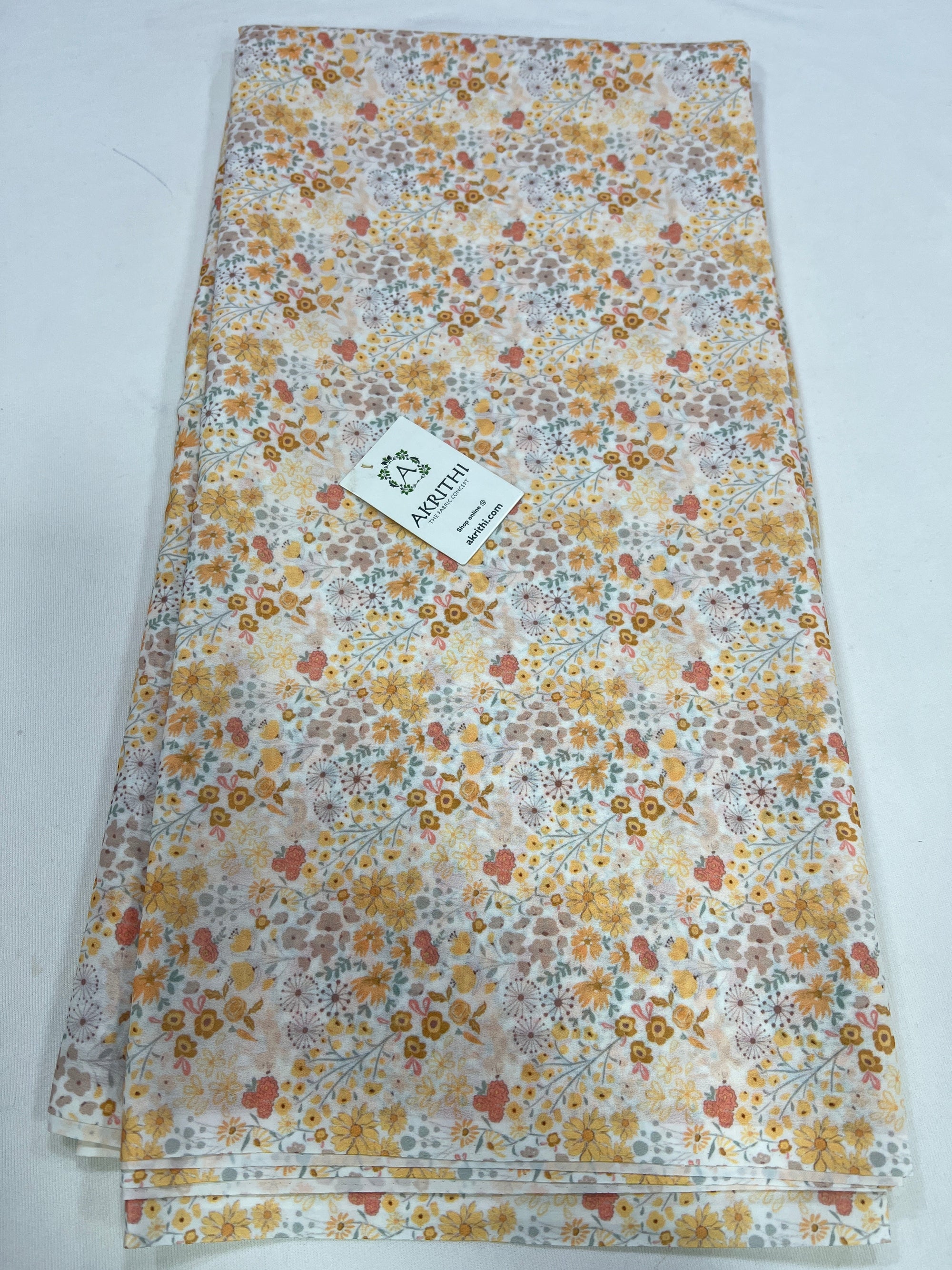 Digital floral printed georgette fabric