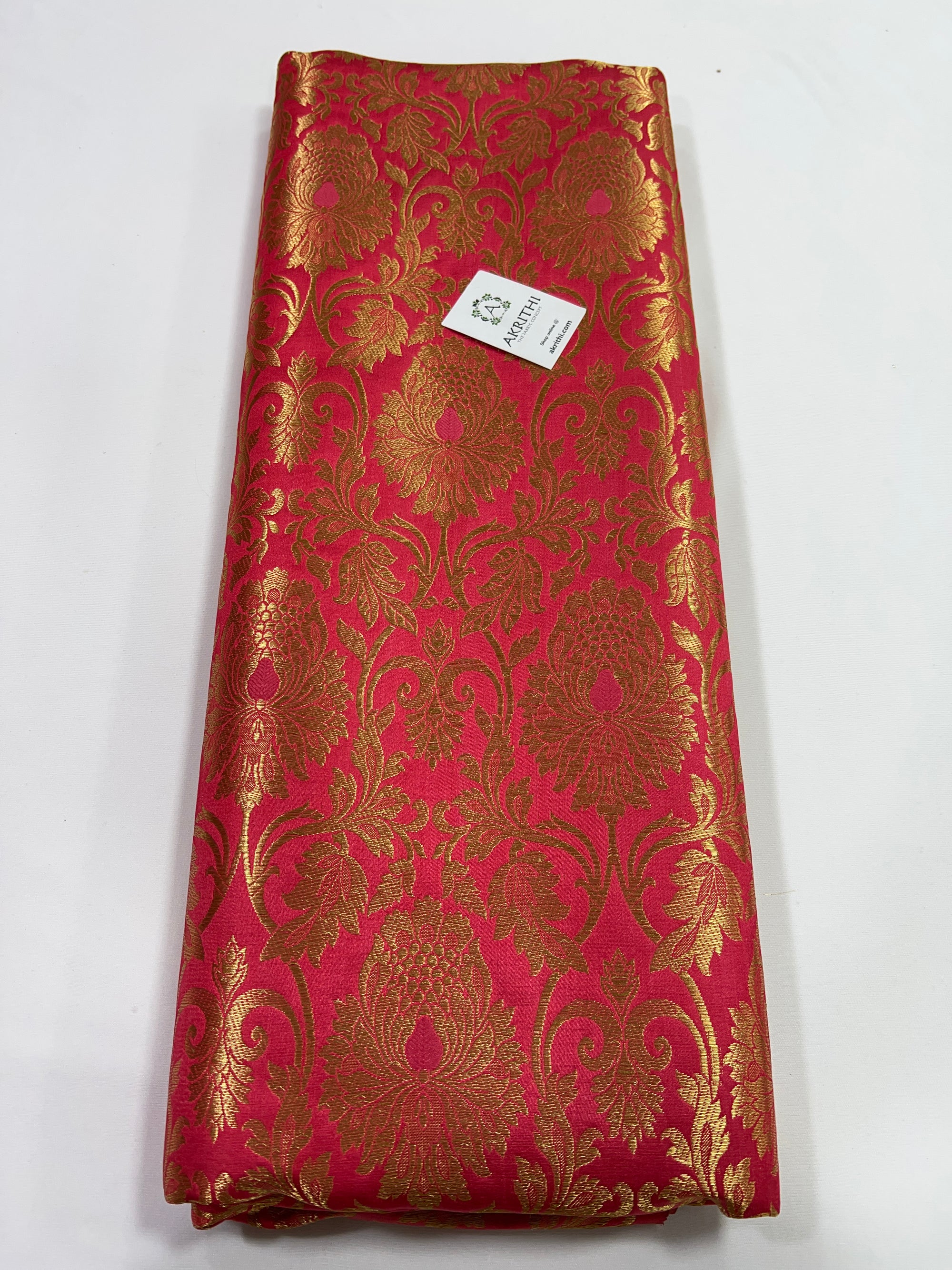Banarasi brocade fabric pink