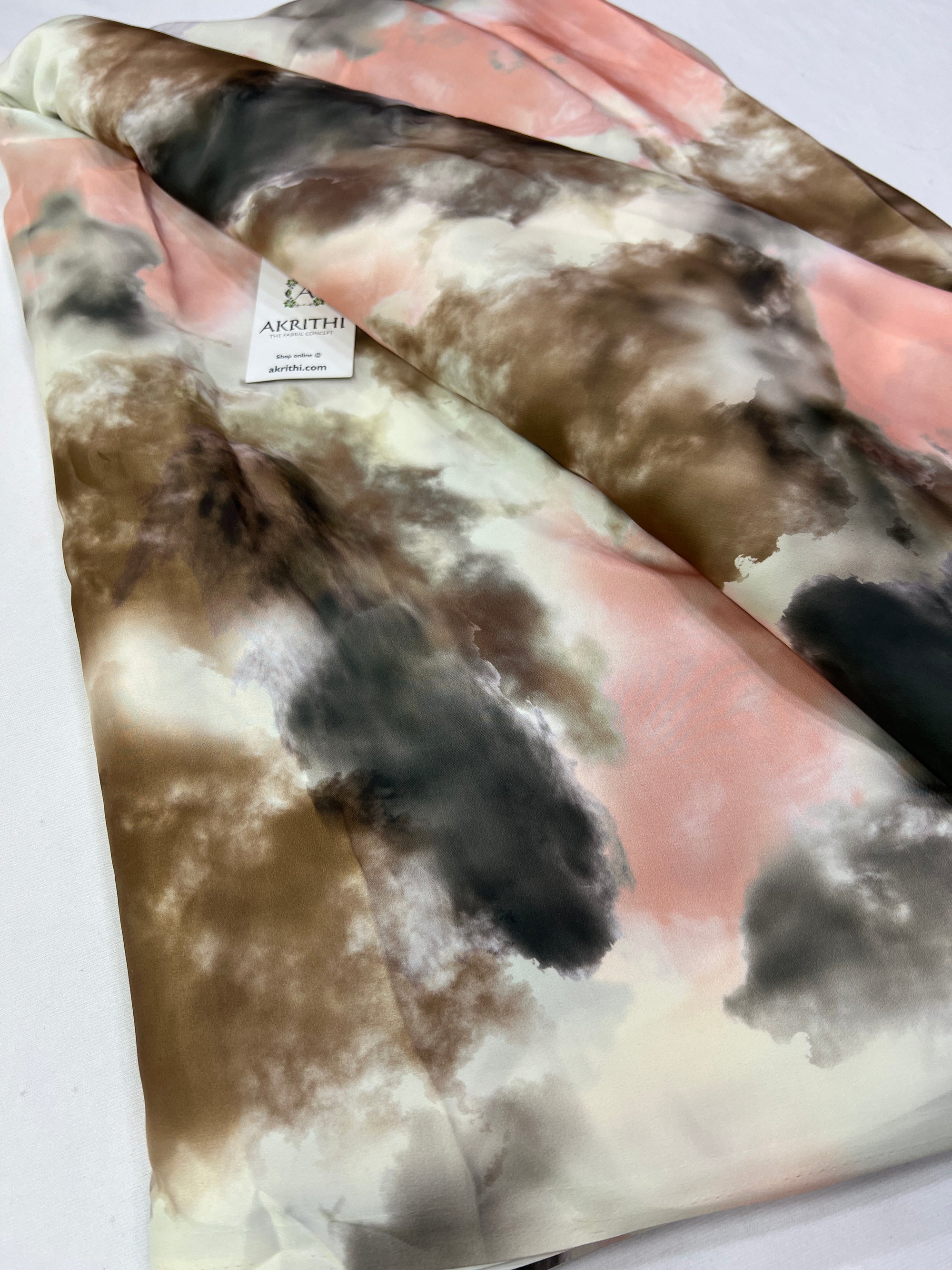 Digital printed modal satin fabric