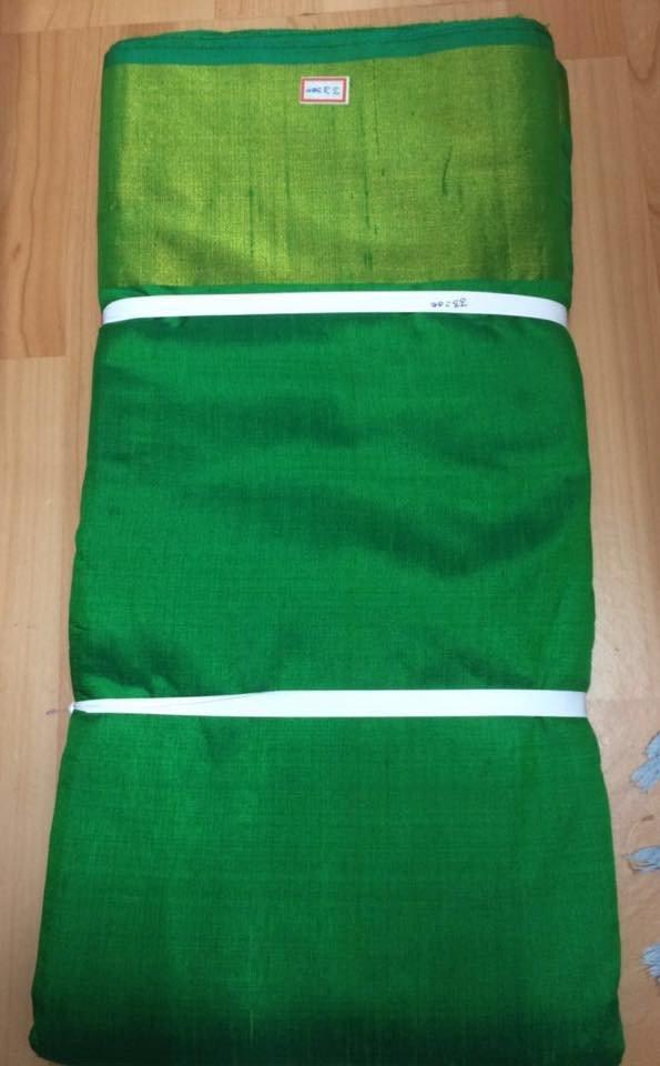 PURE RAW SILK WITH ZARI BORDER FABRIC