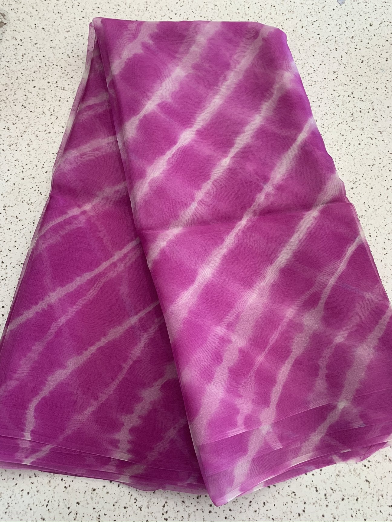 PURE SILK ORGANZA LEHERIYA DUPATTA