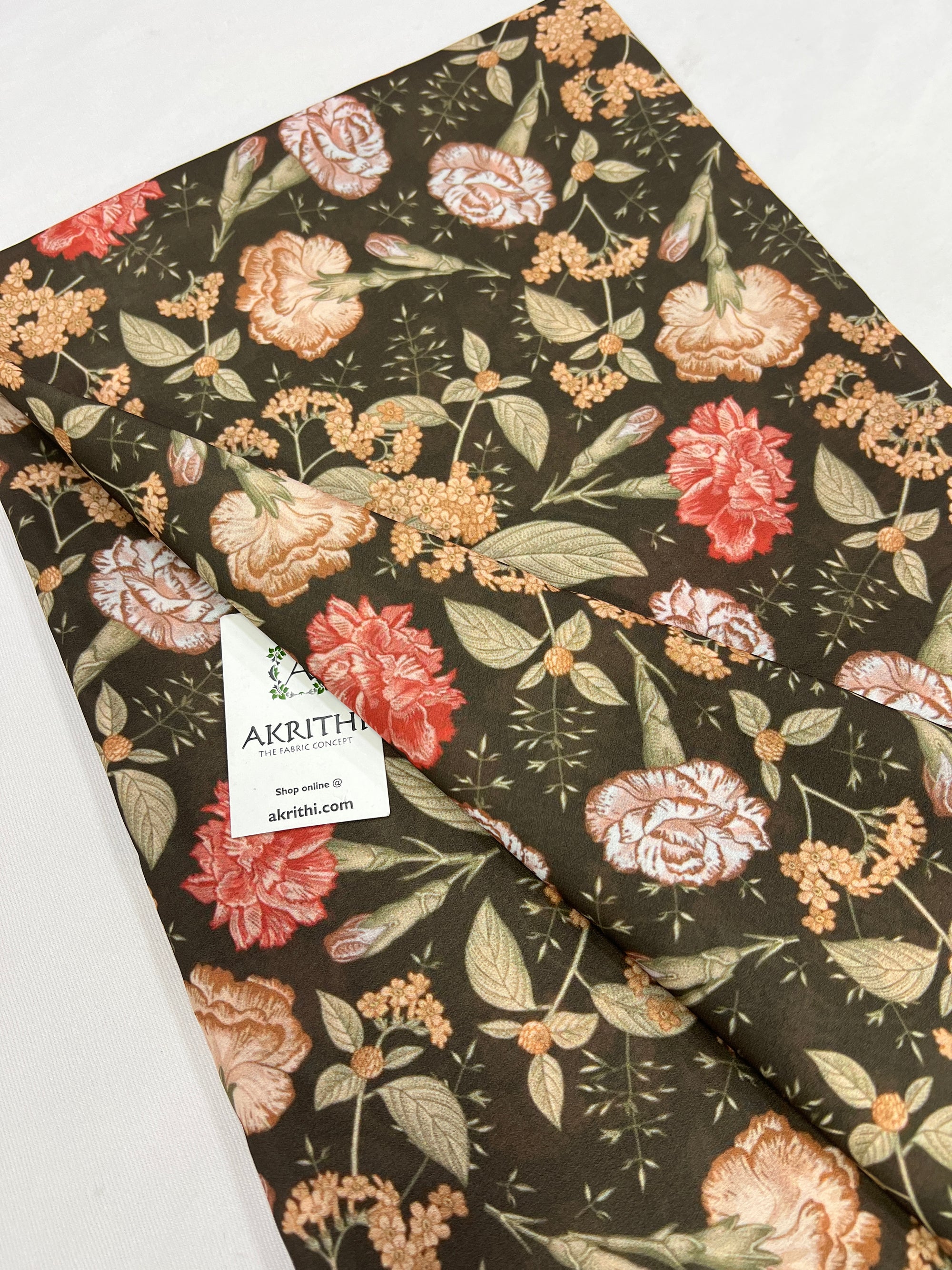 Digital printed georgette saree