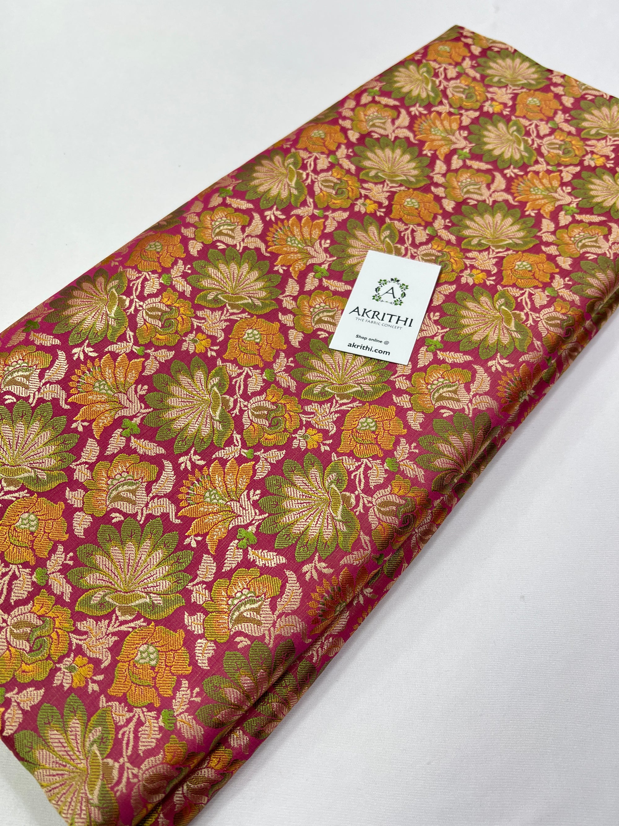 Handloom Banarasi brocade fabric