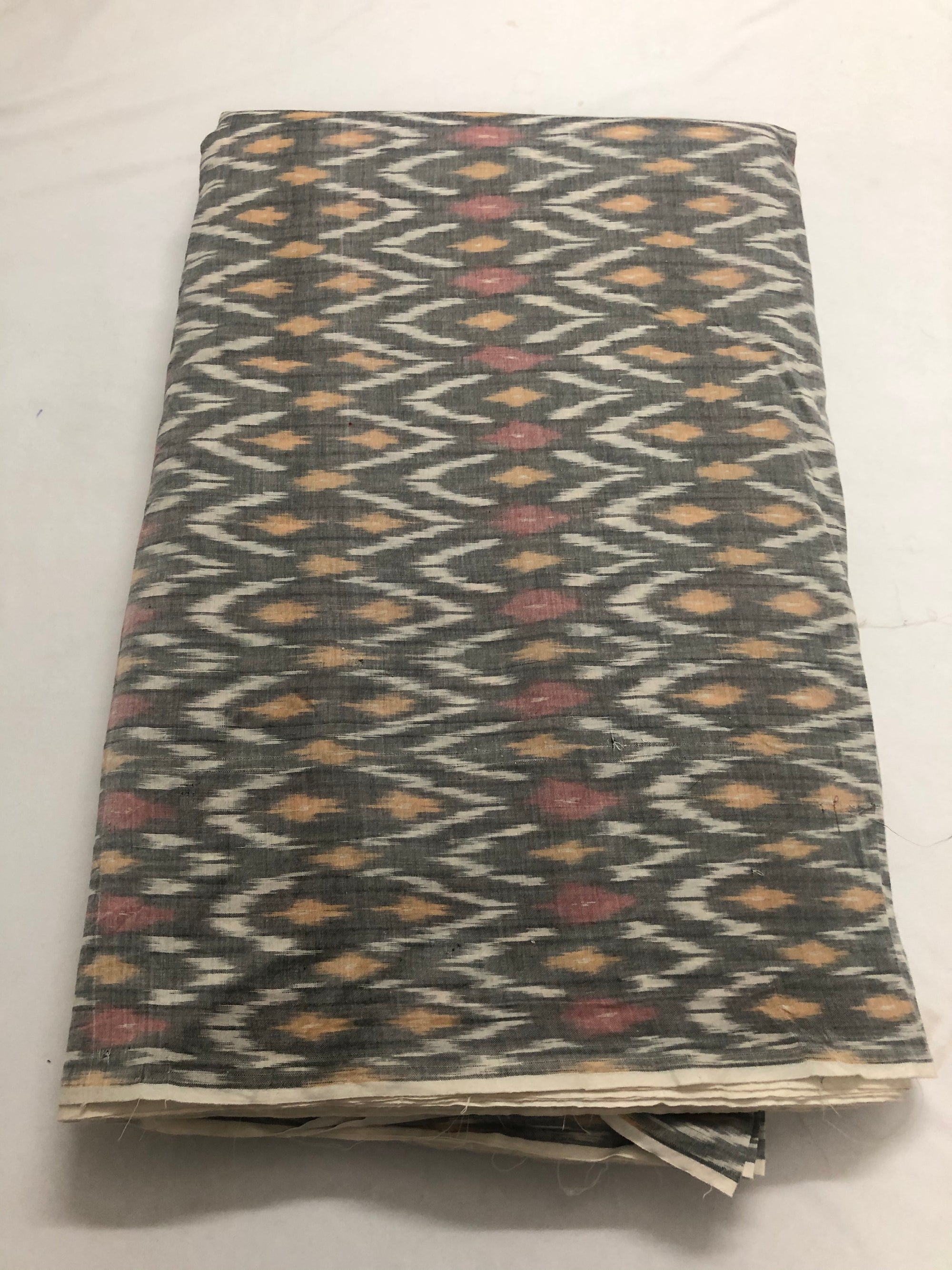 Ikat mercerised cotton fabric