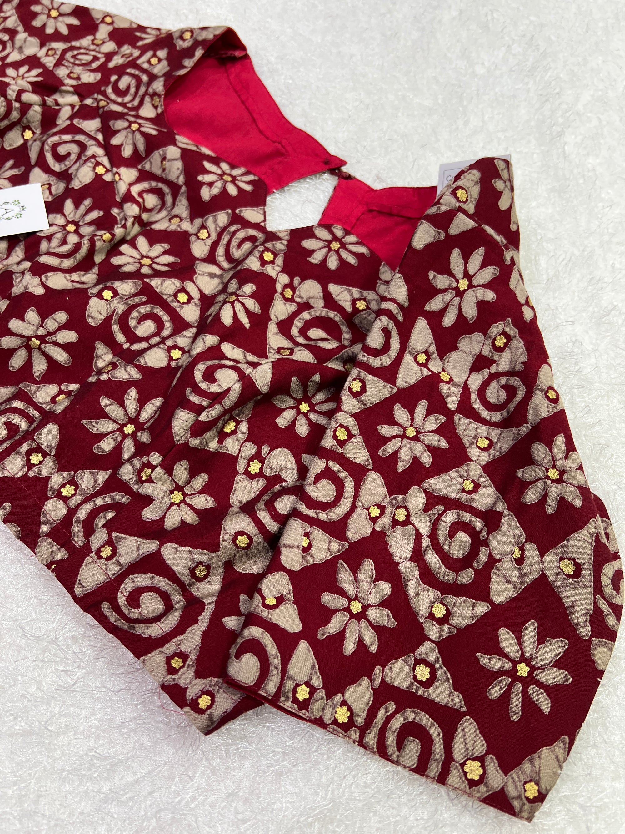 Printed eri silk blouse