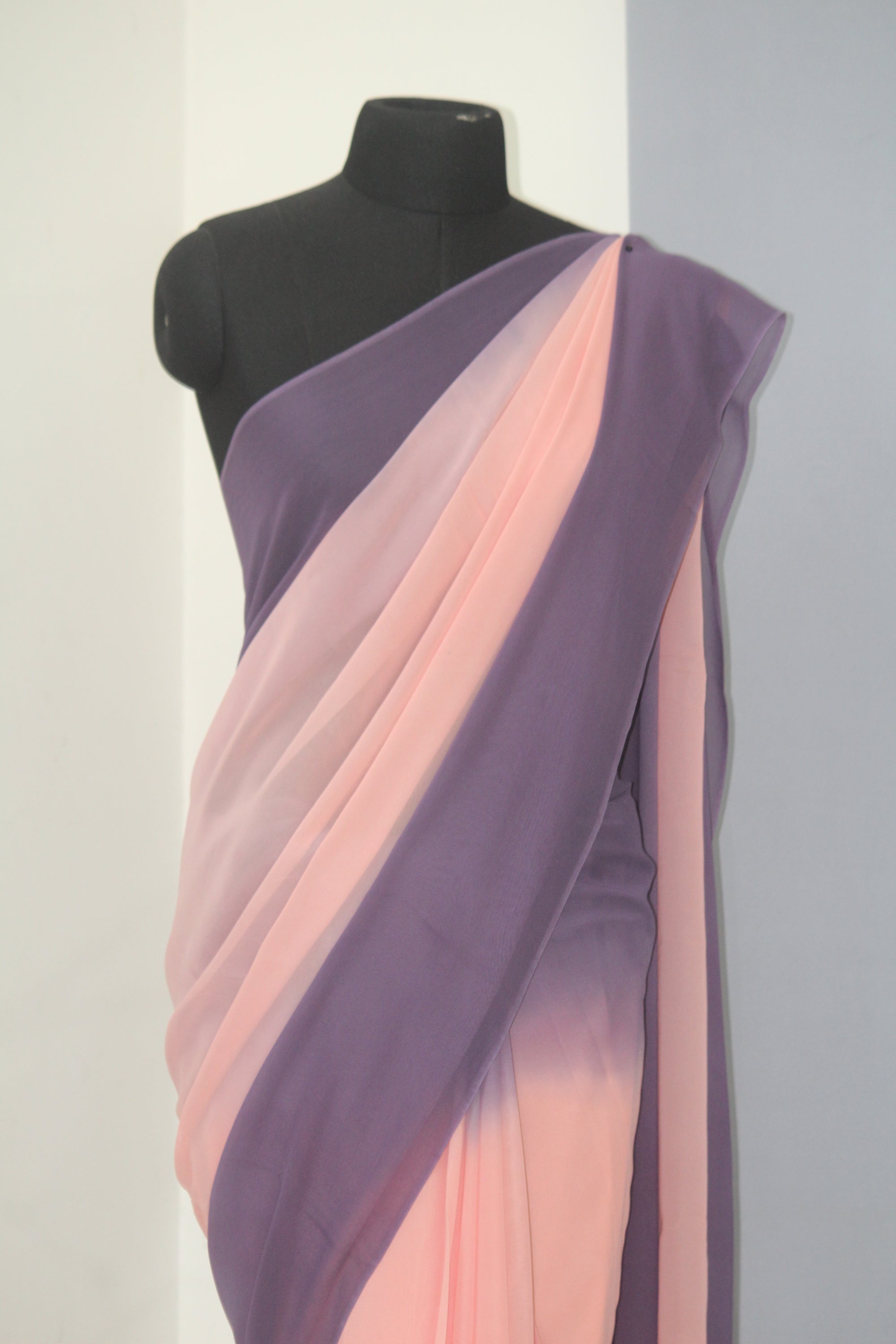 Shaded georgette saree