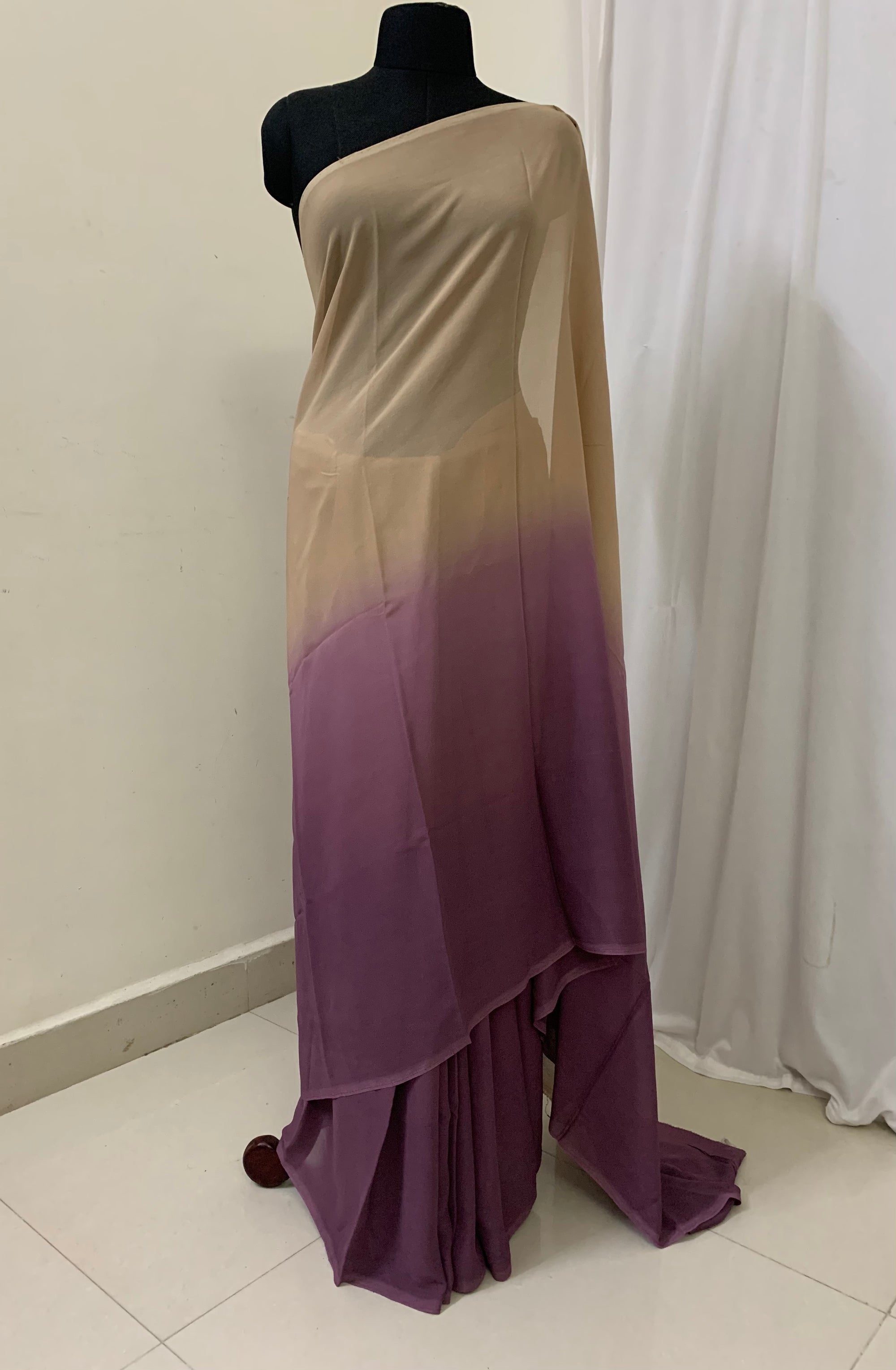 Shaded georgette saree
