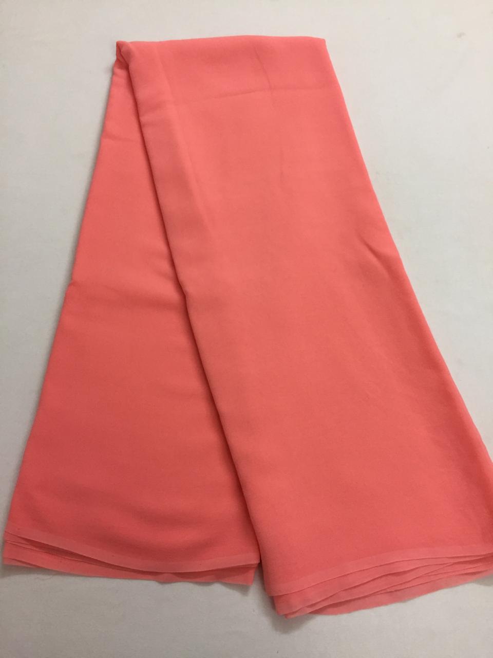 Pure silk georgette plain saree
