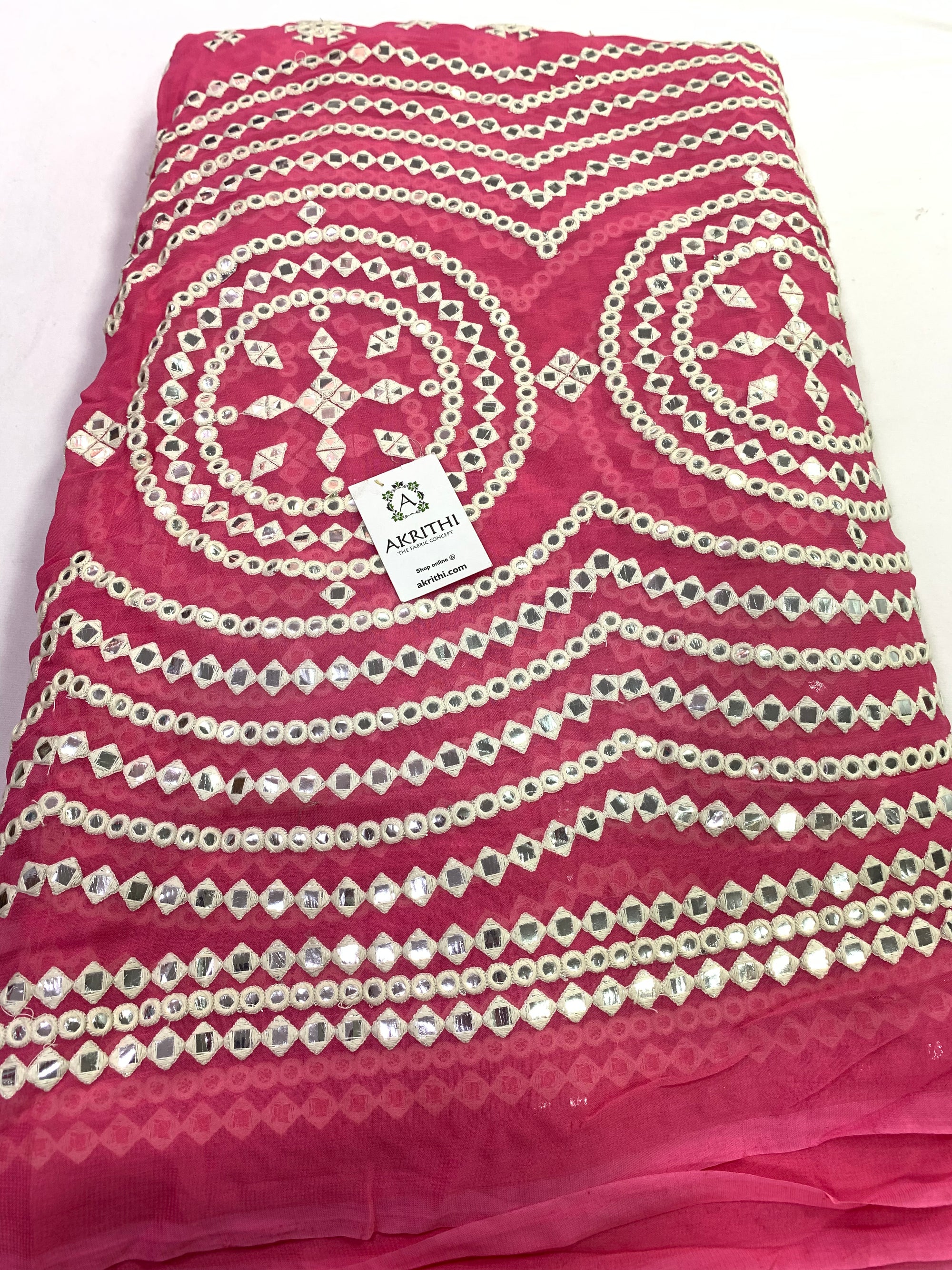 Embroidery on georgette fabric