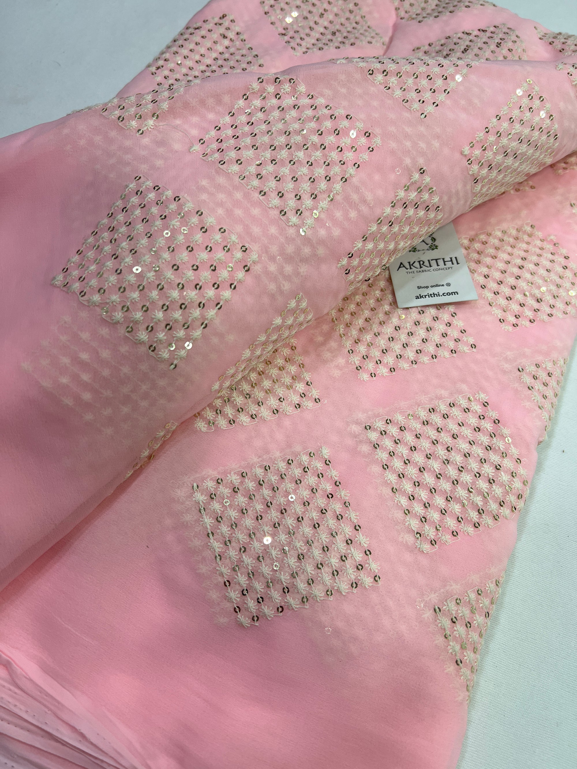 Embroidery on georgette fabric