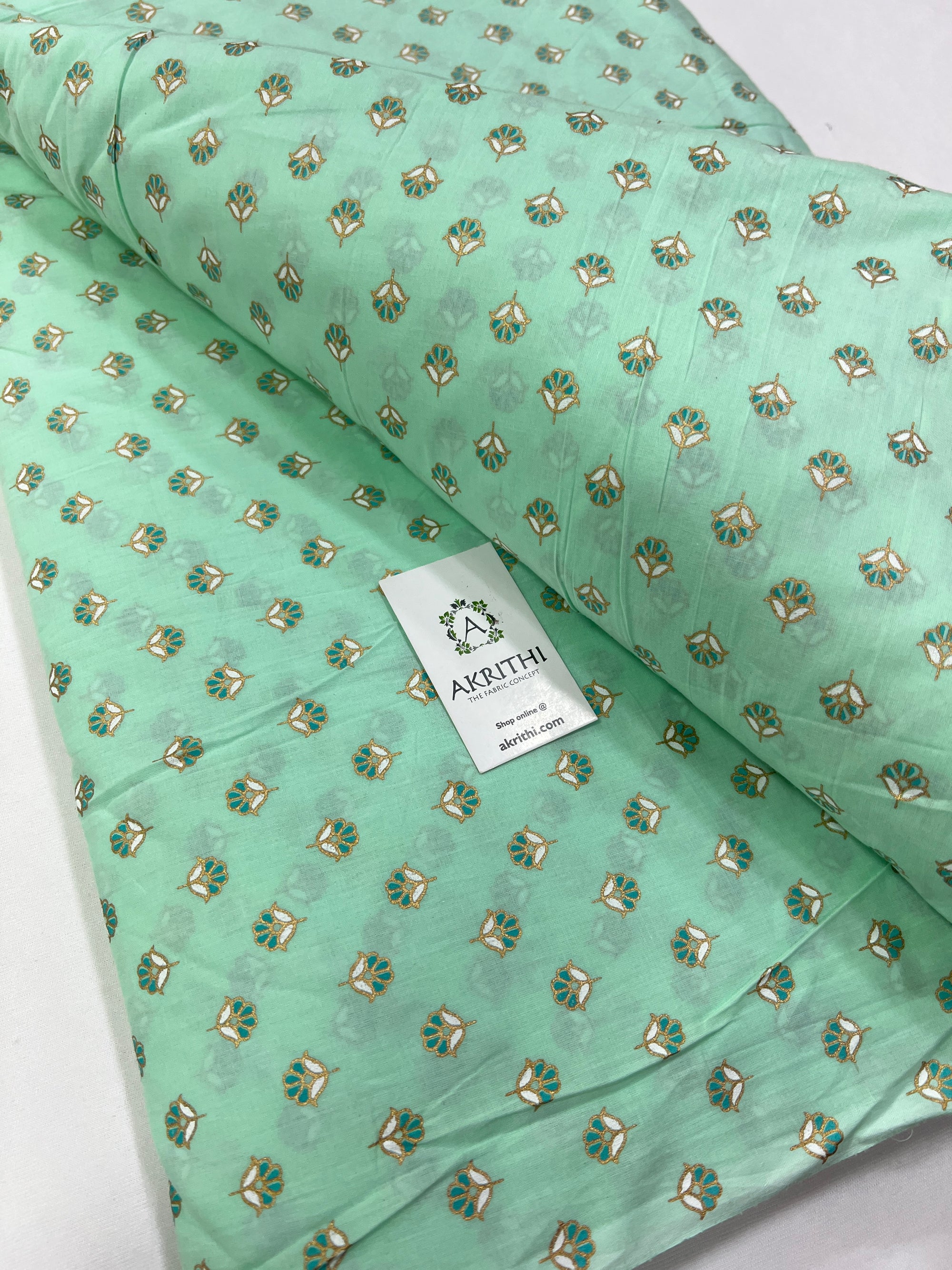 Printed pure cotton fabric