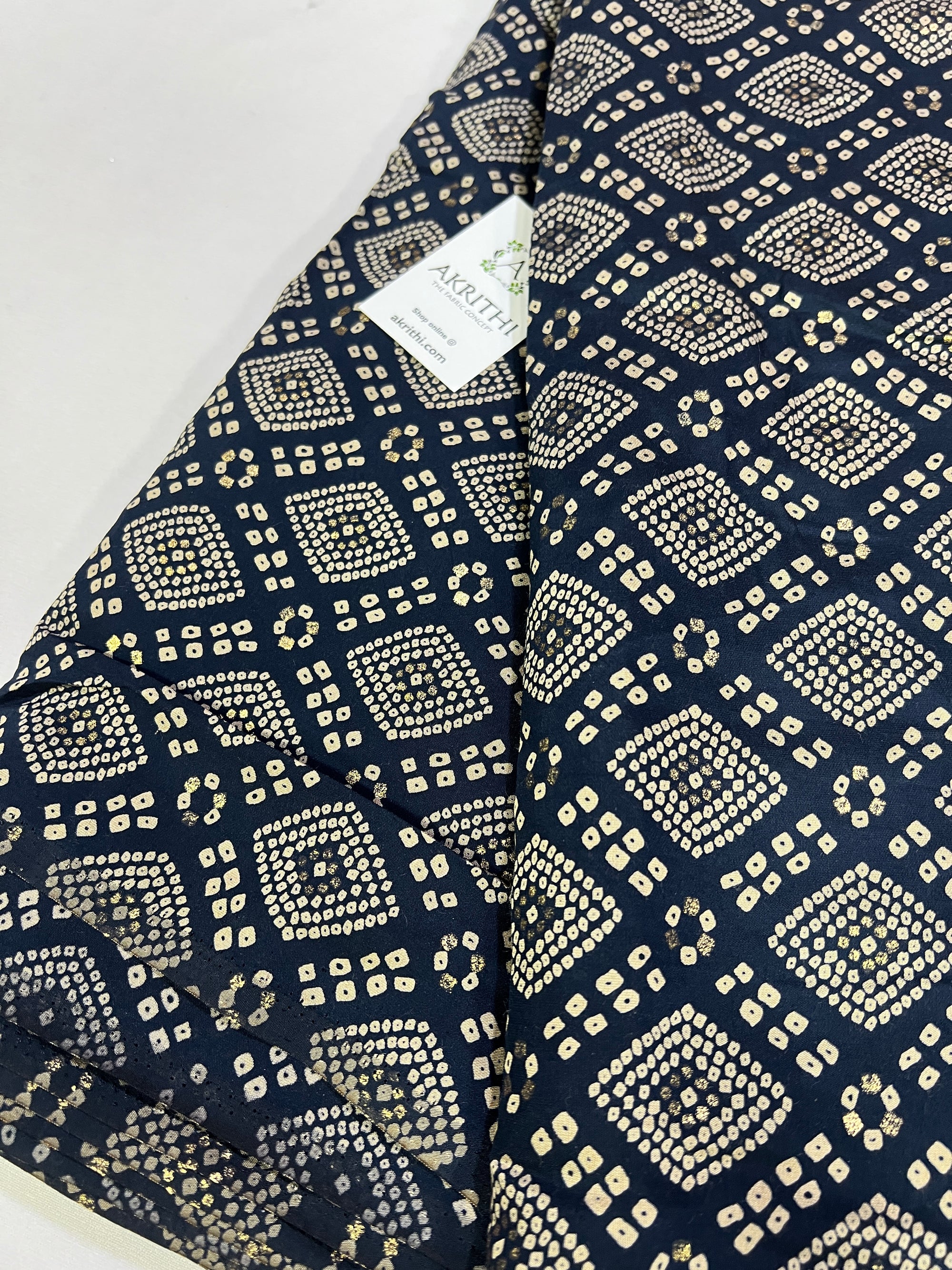 Printed silk fabric