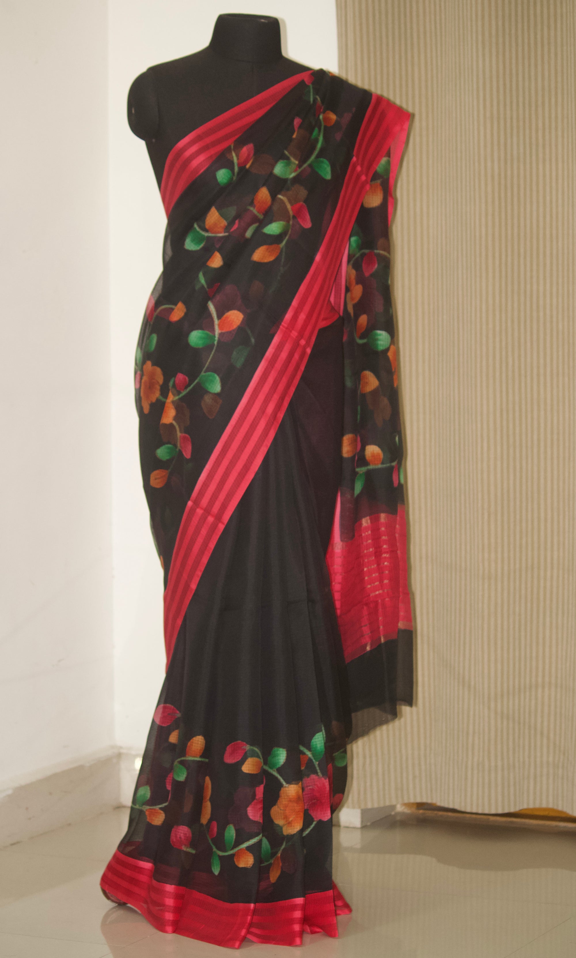 Pure kota silk hand painted saree