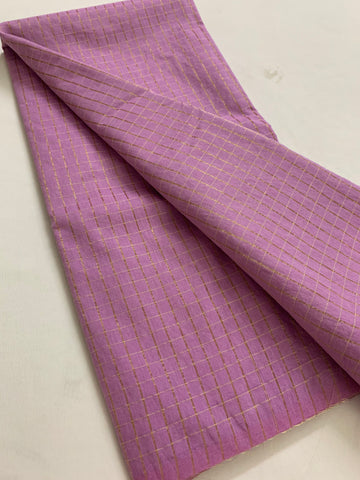 Silk cotton checks fabric