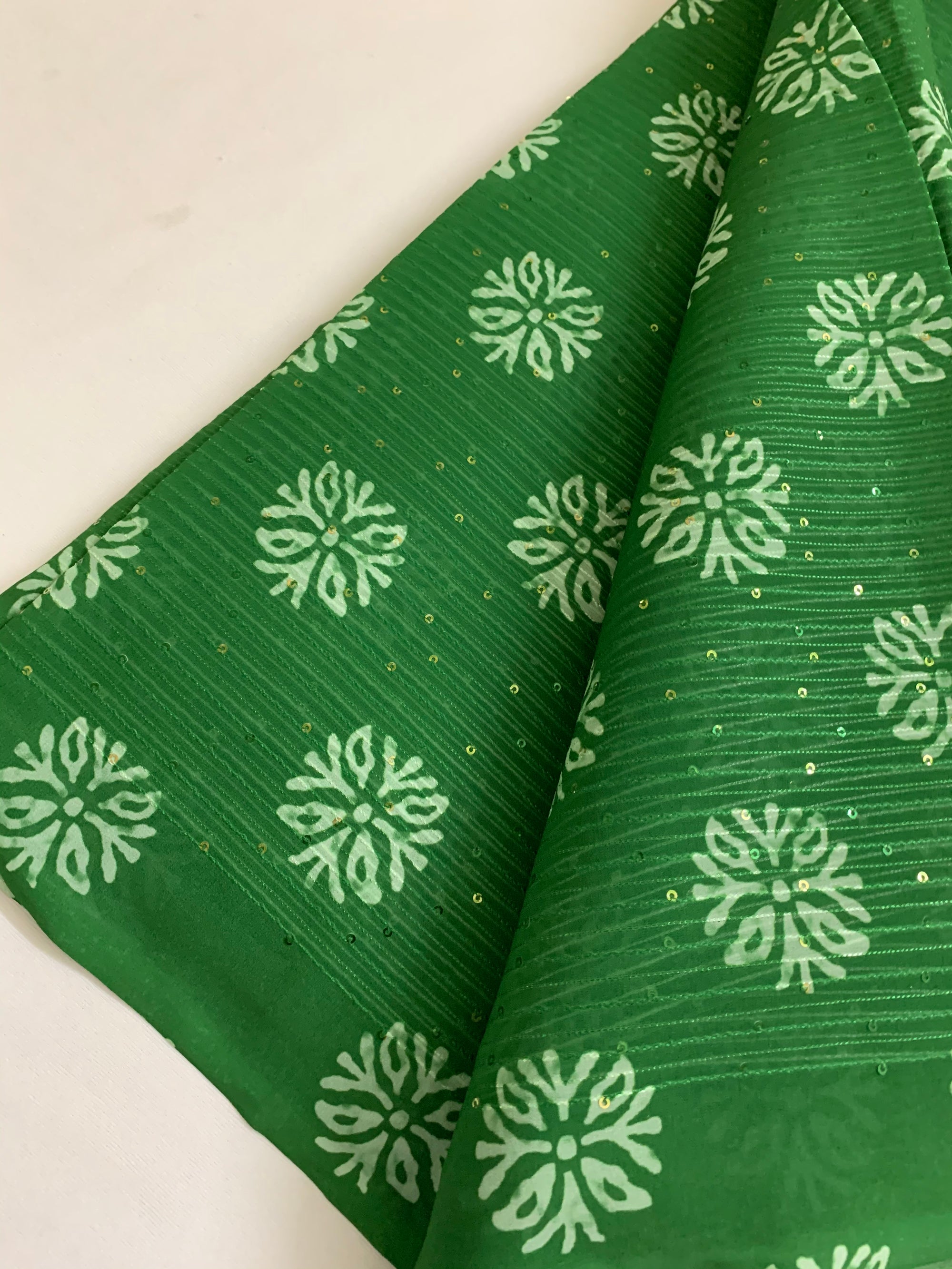 Embroidery on georgette saree