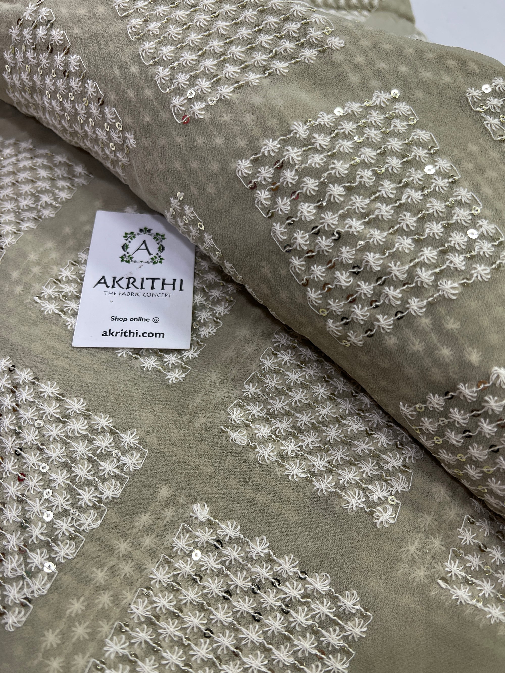 Embroidery on georgette fabric