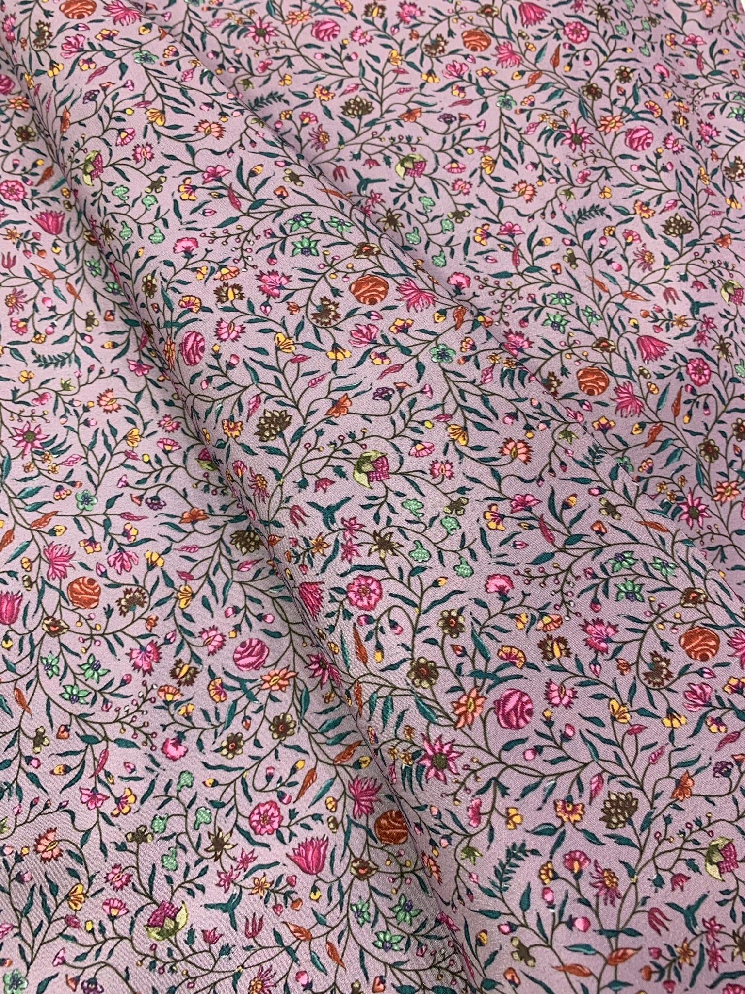 Digital floral Printed crepe fabric