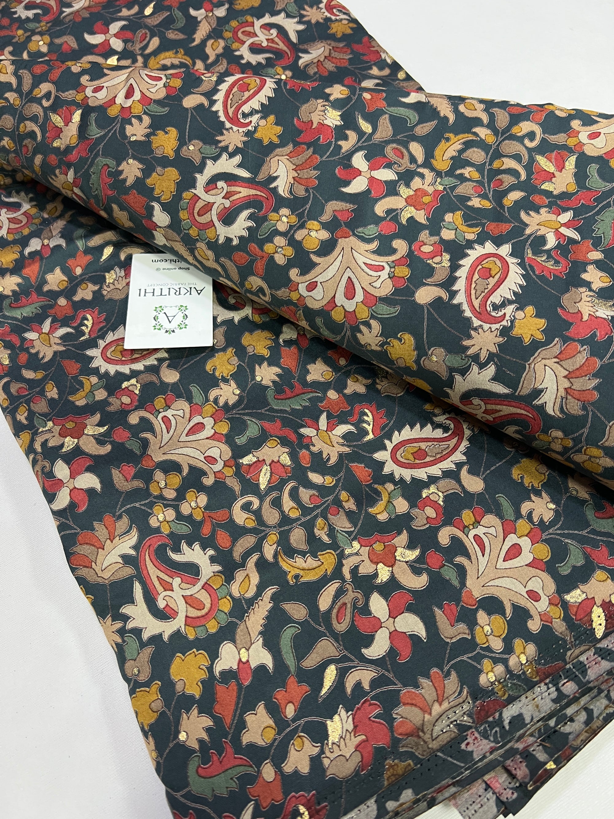 Digital printed silk fabric