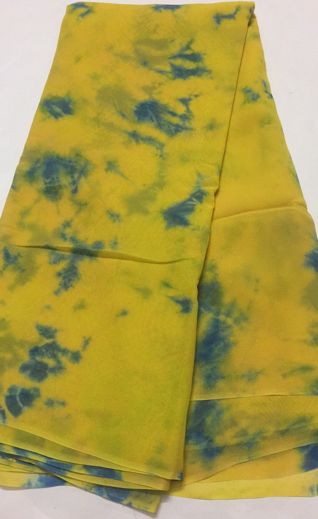 Shibori tie and dye pure georgette saree
