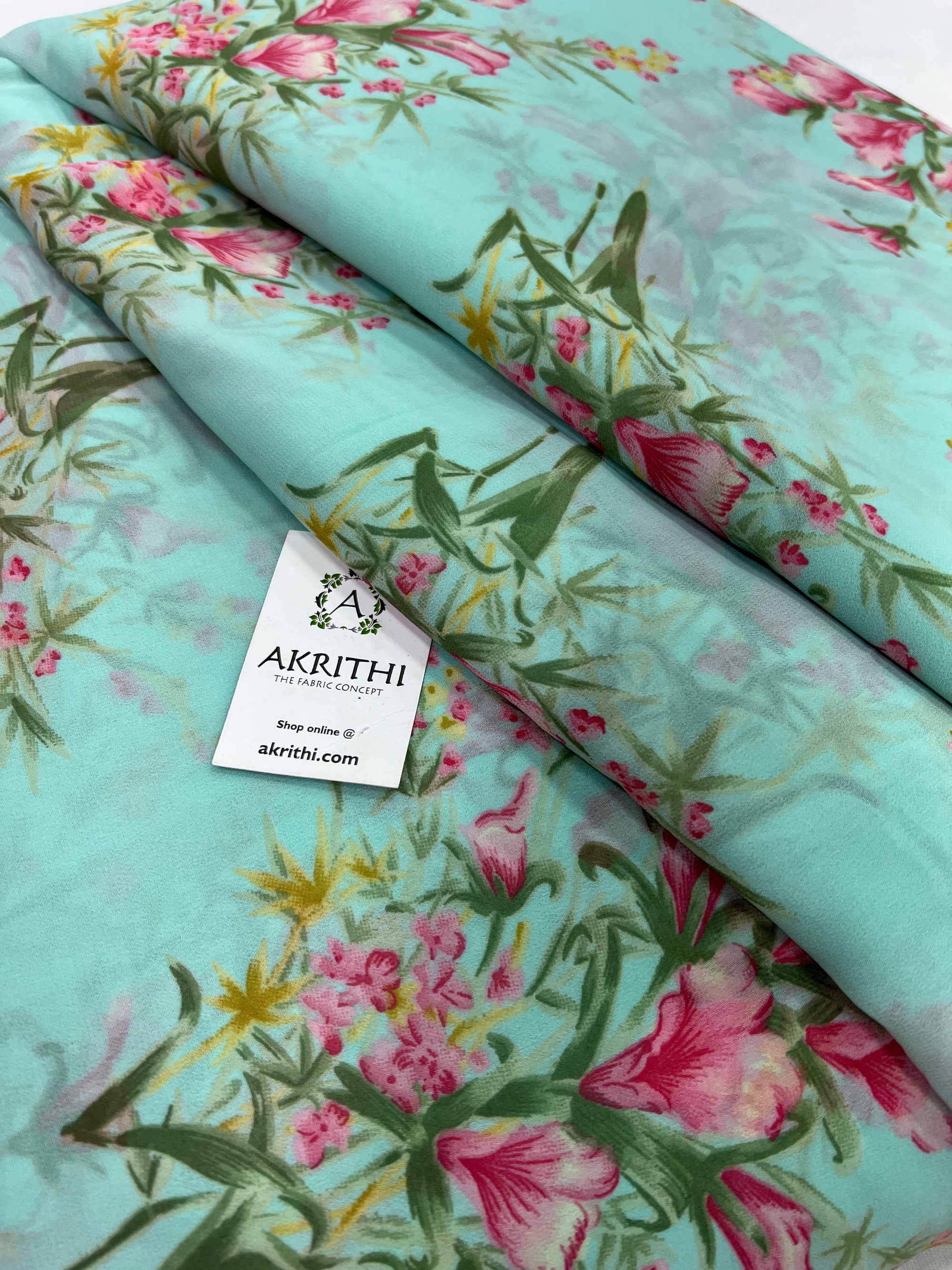 Floral printed georgette fabric 56 inches width