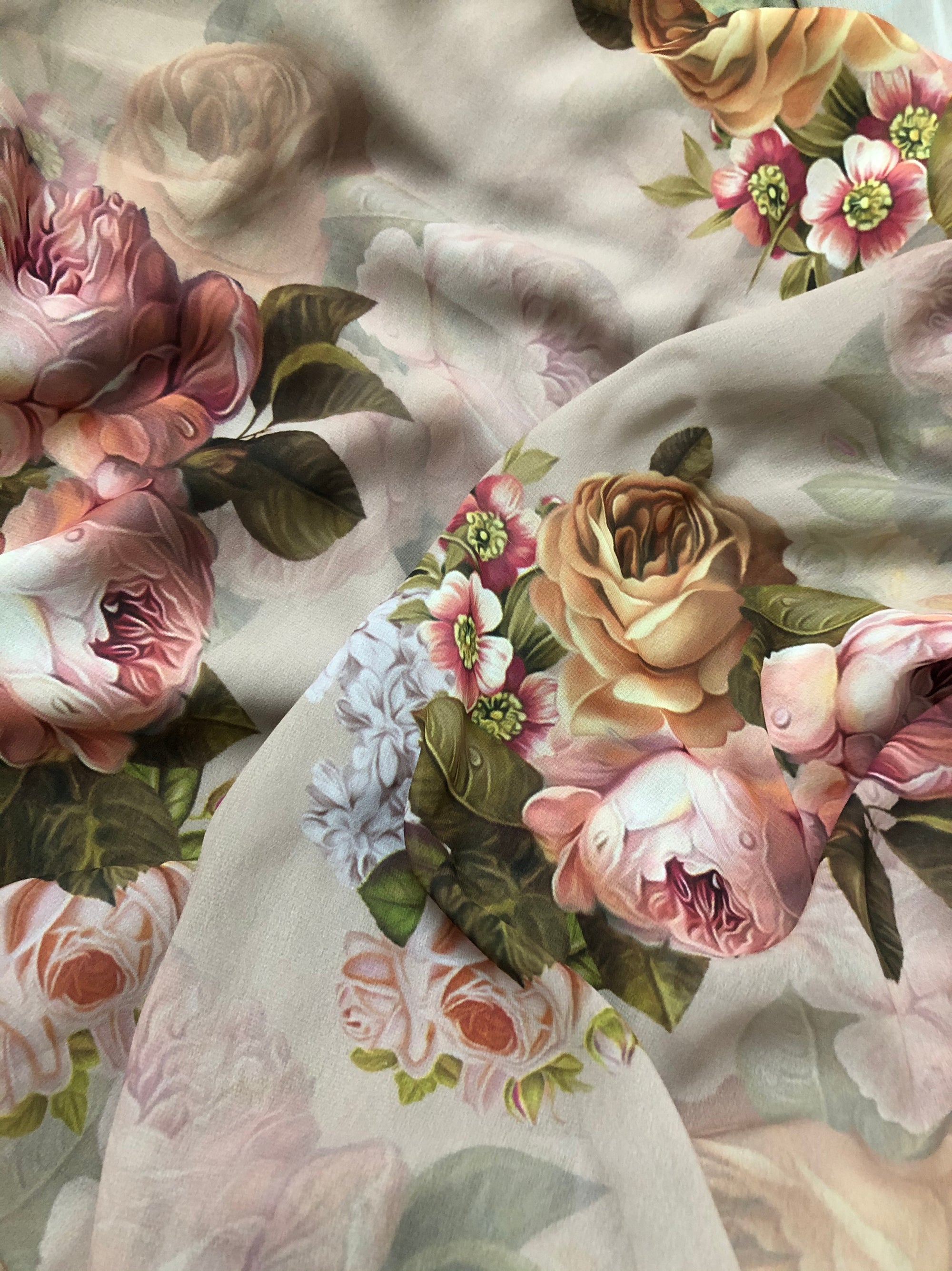 Digital floral Printed georgette fabric