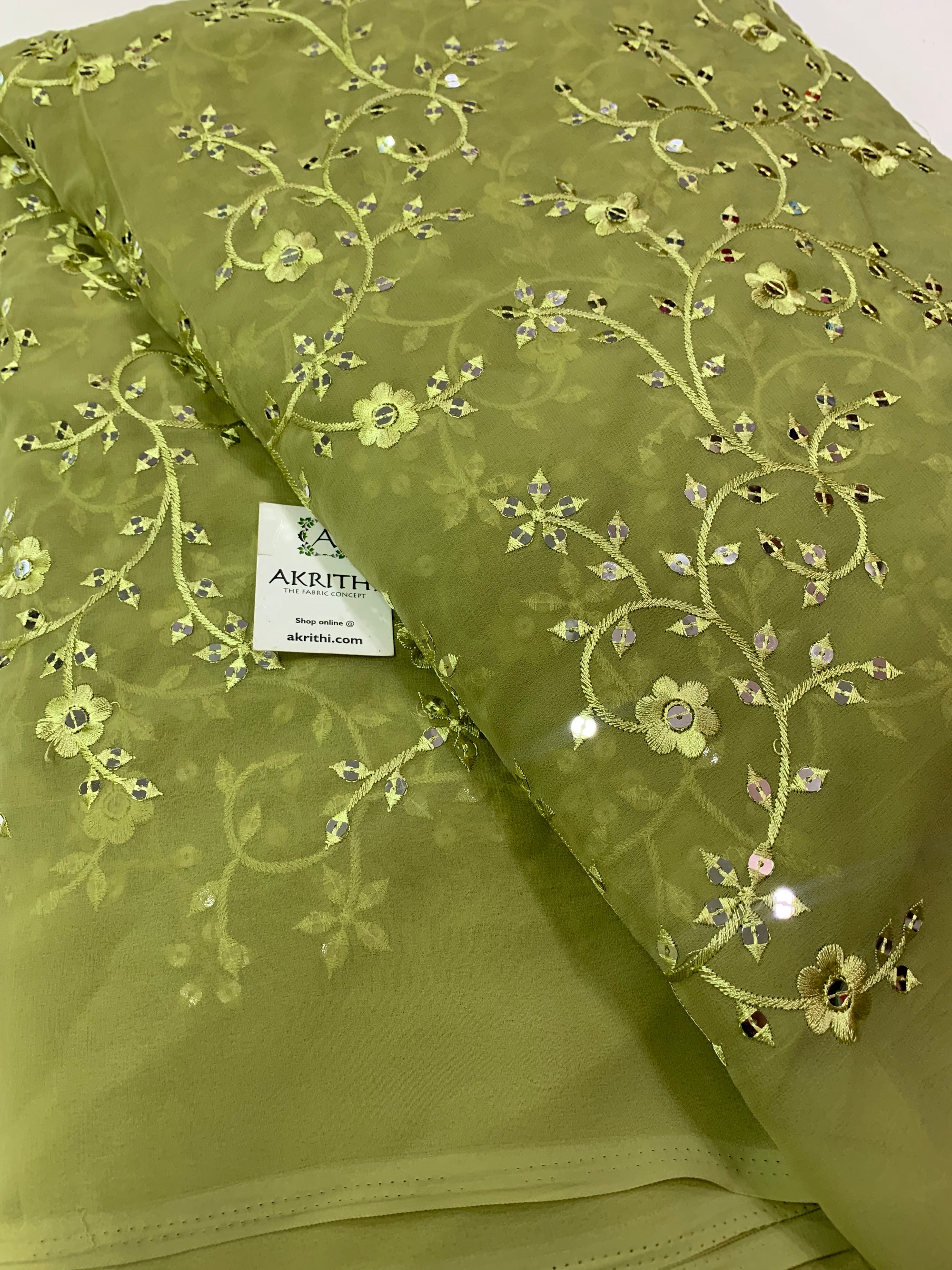 Embroidery on Georgette fabric