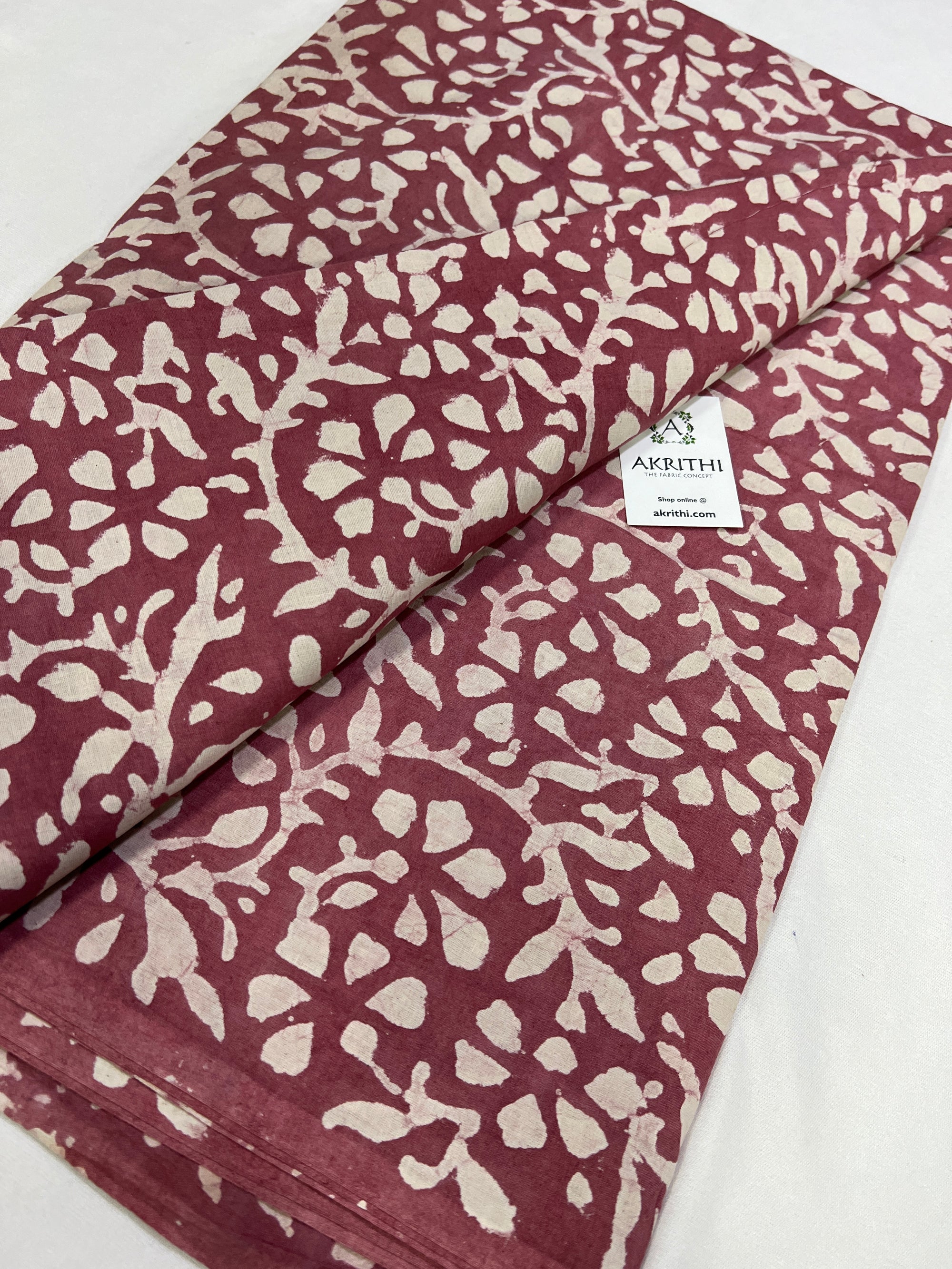 Dabu printed pure cotton fabric
